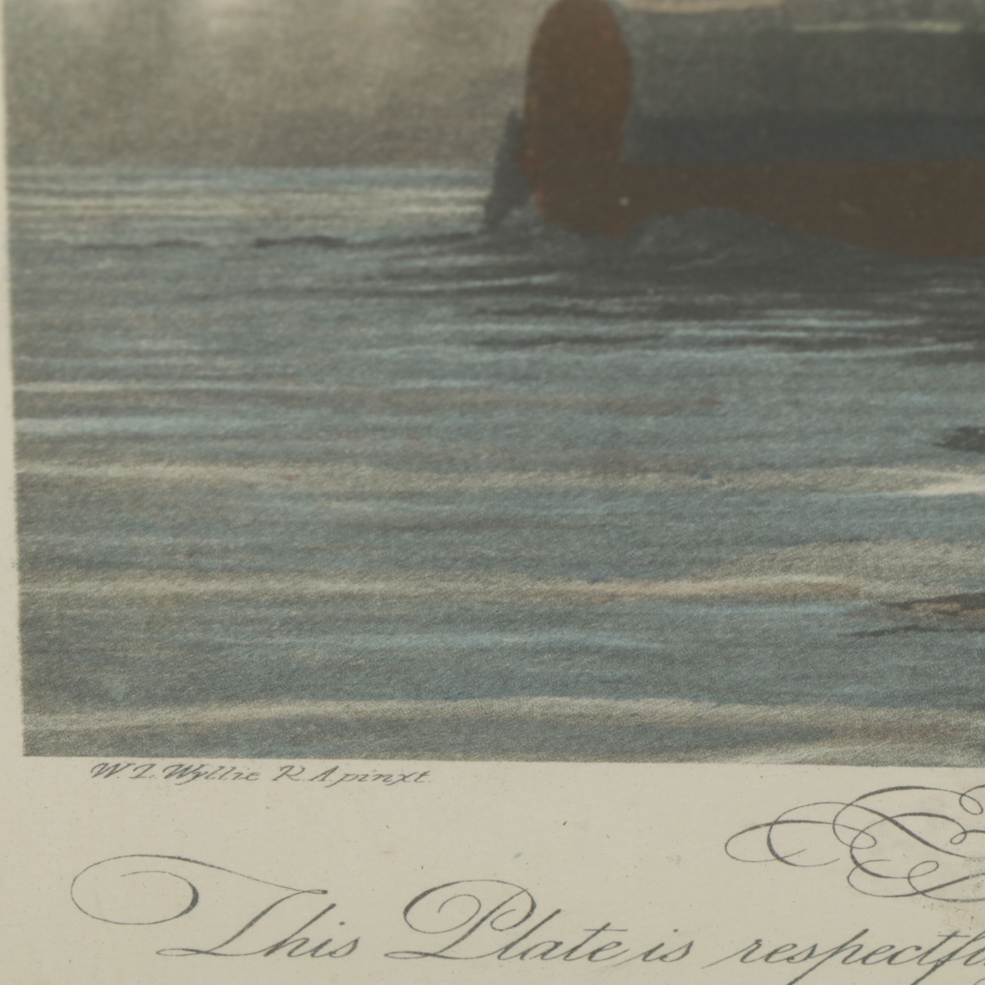 Aquatint After William Lionel Wyllie "The Last Journey of 'Victory' 1922"