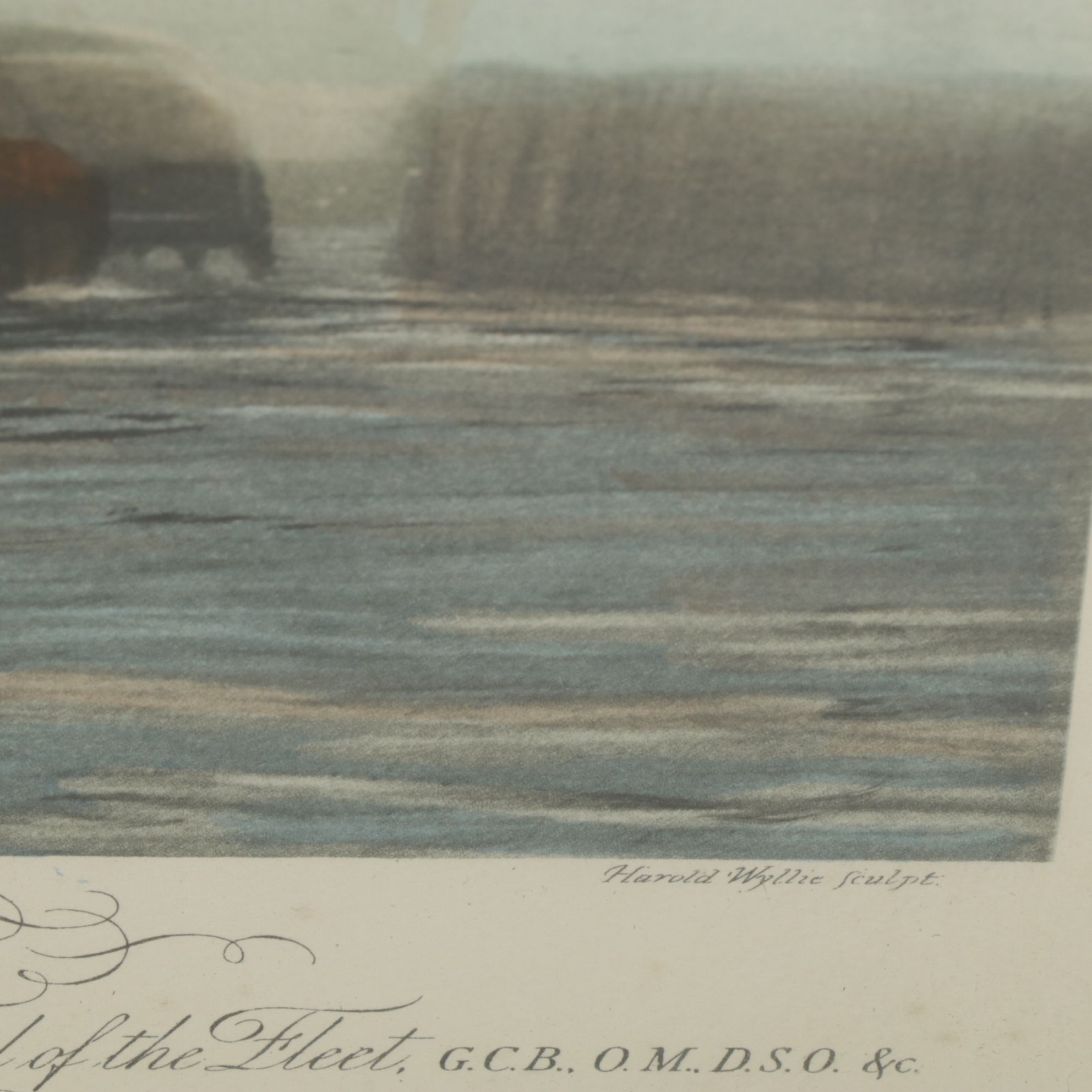 Aquatint After William Lionel Wyllie "The Last Journey of 'Victory' 1922"