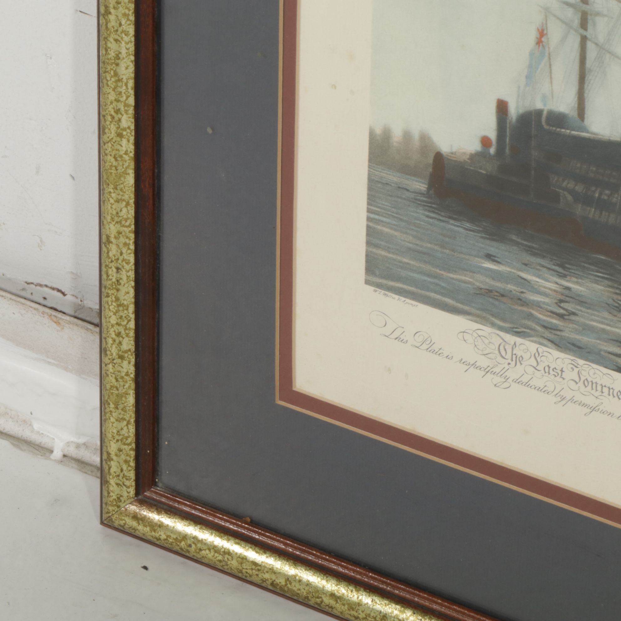 Aquatint After William Lionel Wyllie "The Last Journey of 'Victory' 1922"