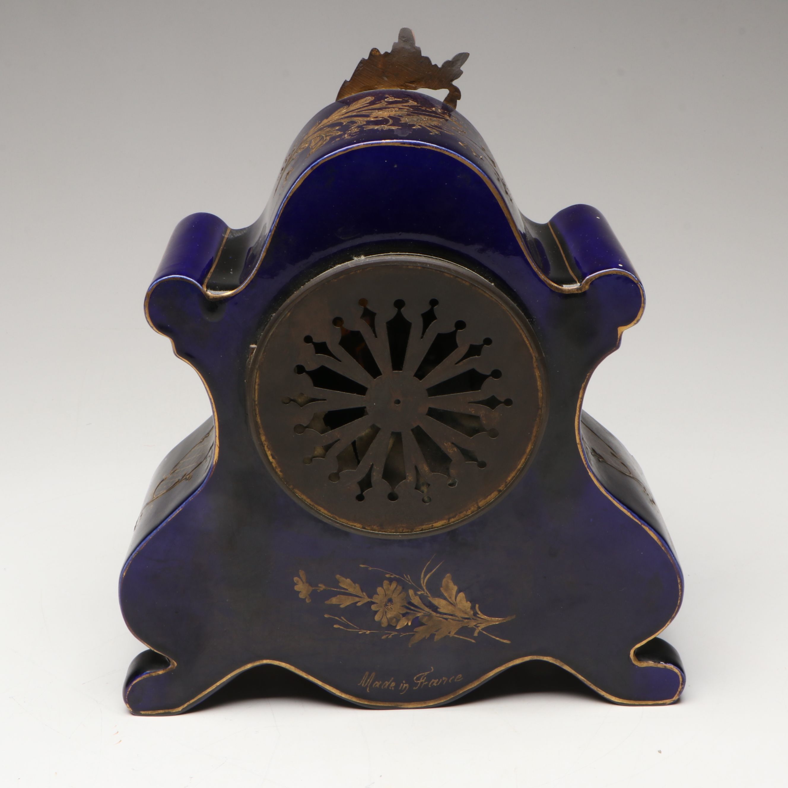 Jacob Petit French Rococo Style Porcelain Mantel Clock, 19th Century