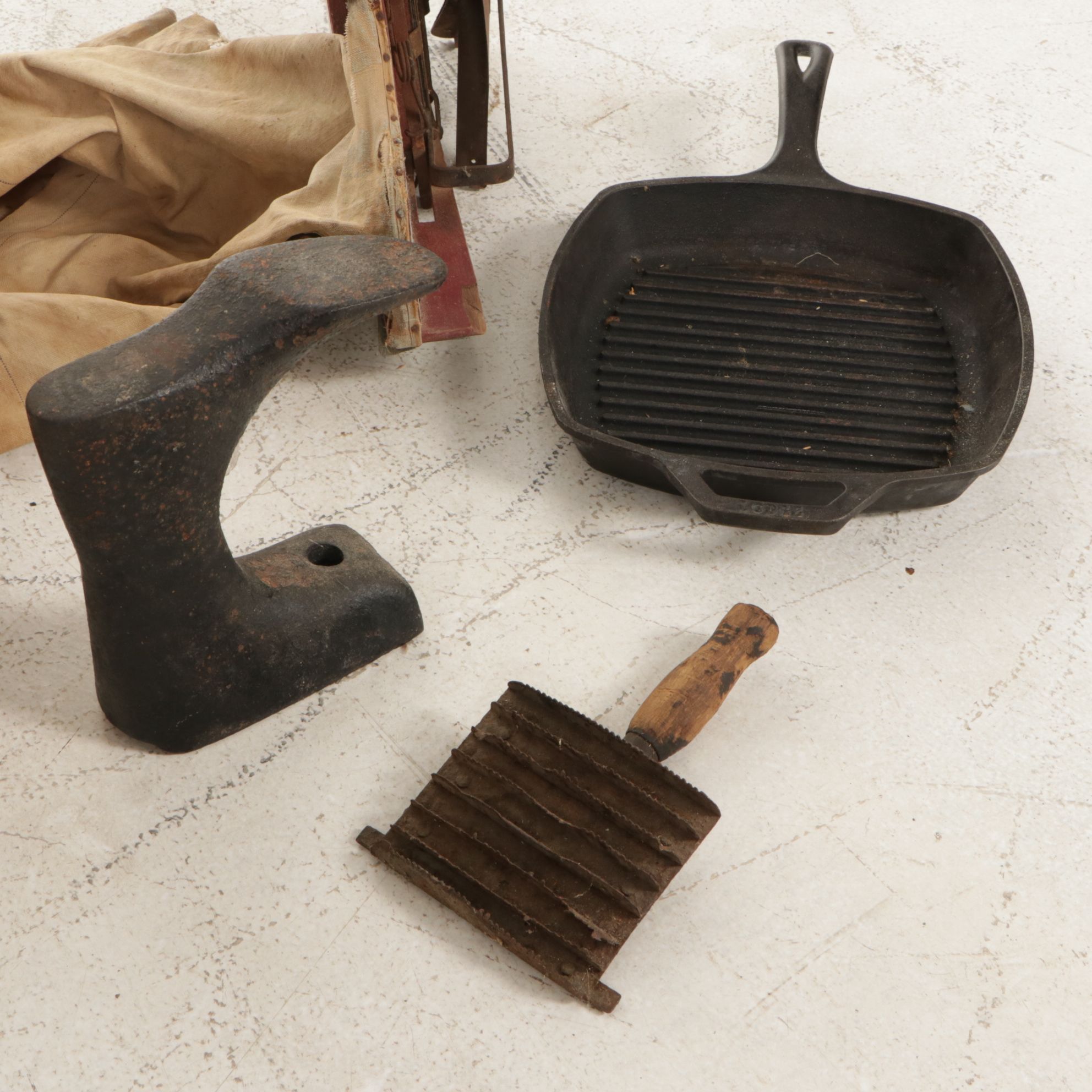 Cyclone Seed Sower, Cast Iron Skillet, and Other Primitives