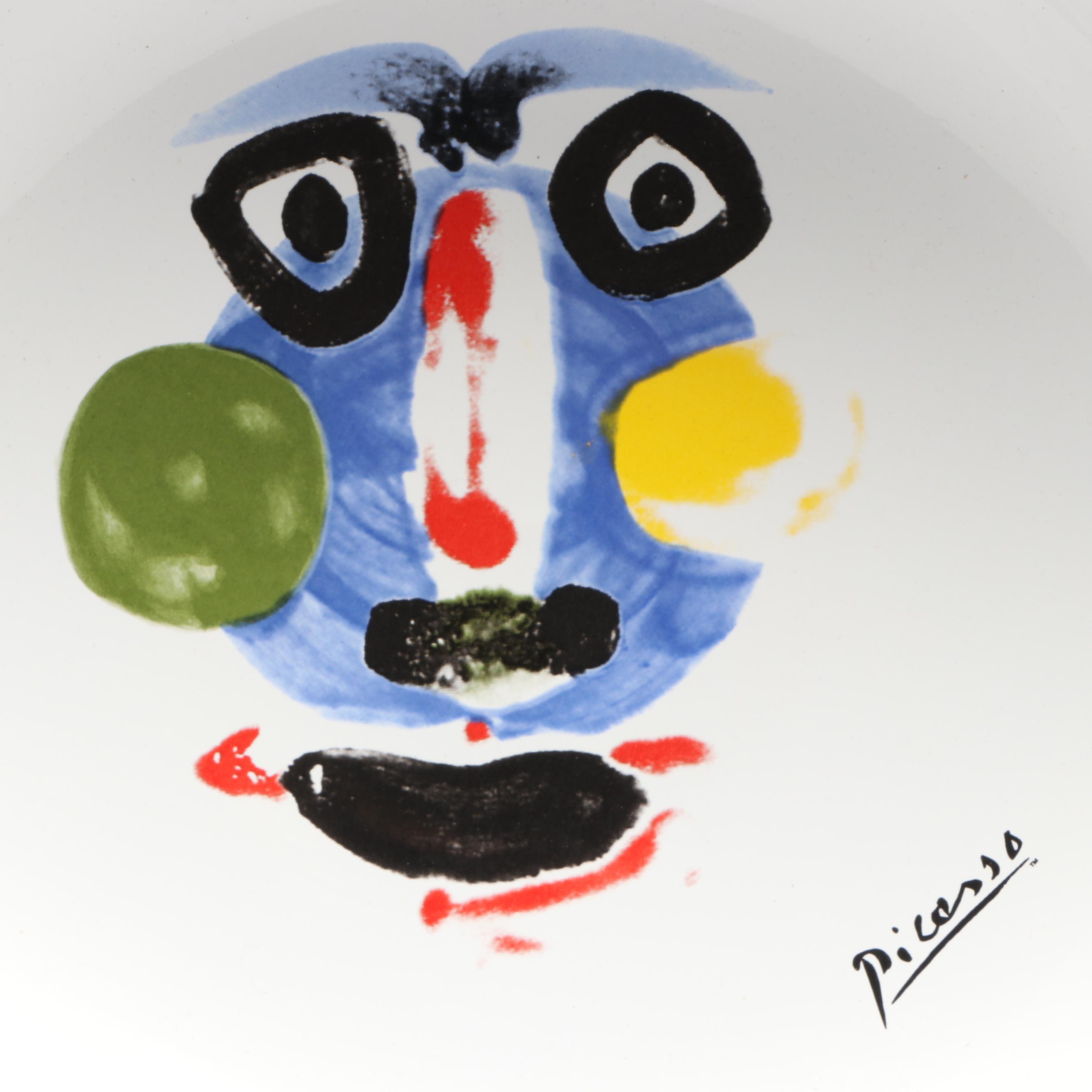 Masterpiece Editions Picasso "Living Face" Ceramic Serving Bowl, 1996