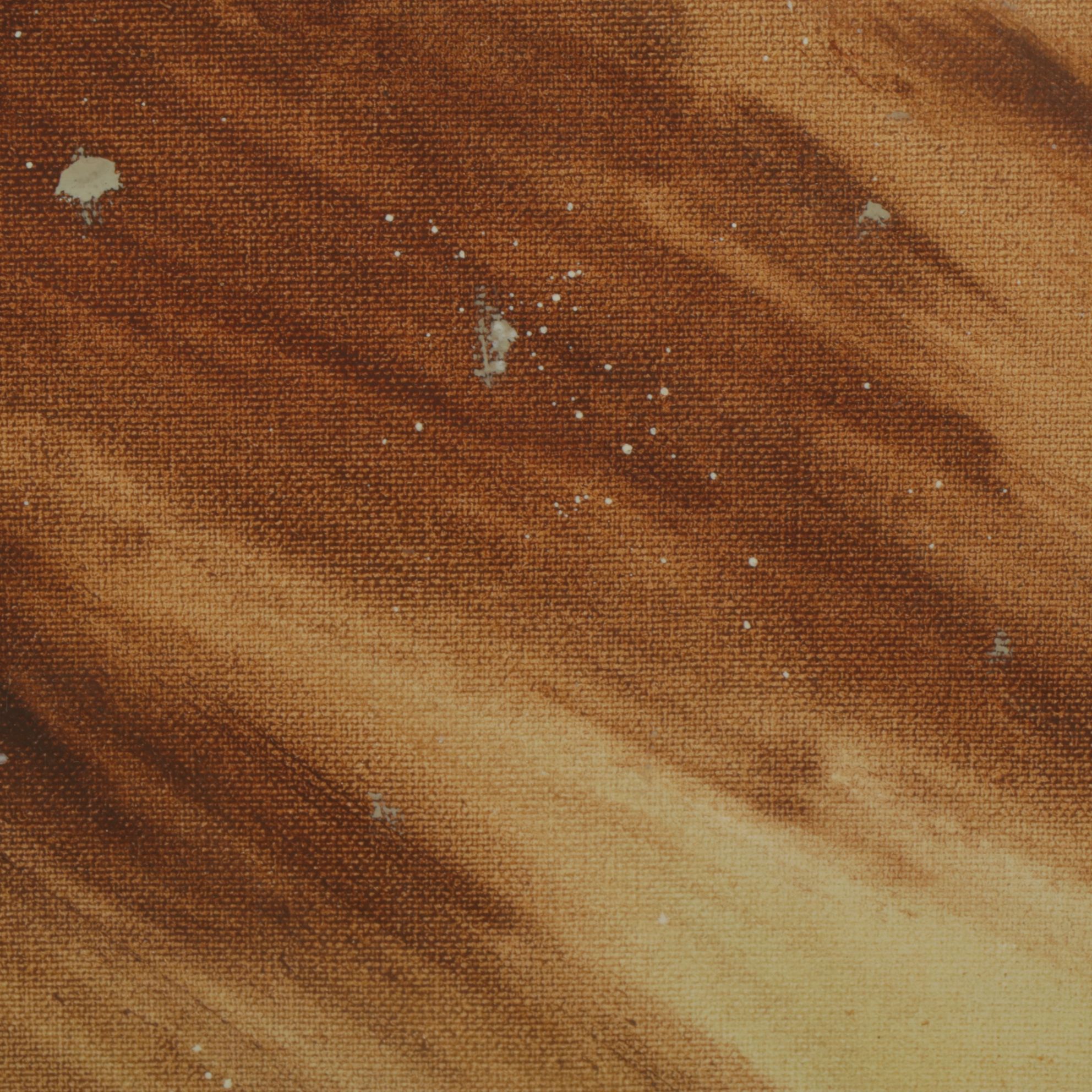 Faber Native American Tribal Portrait of Figure & Owl, Mid to Late 20th Century