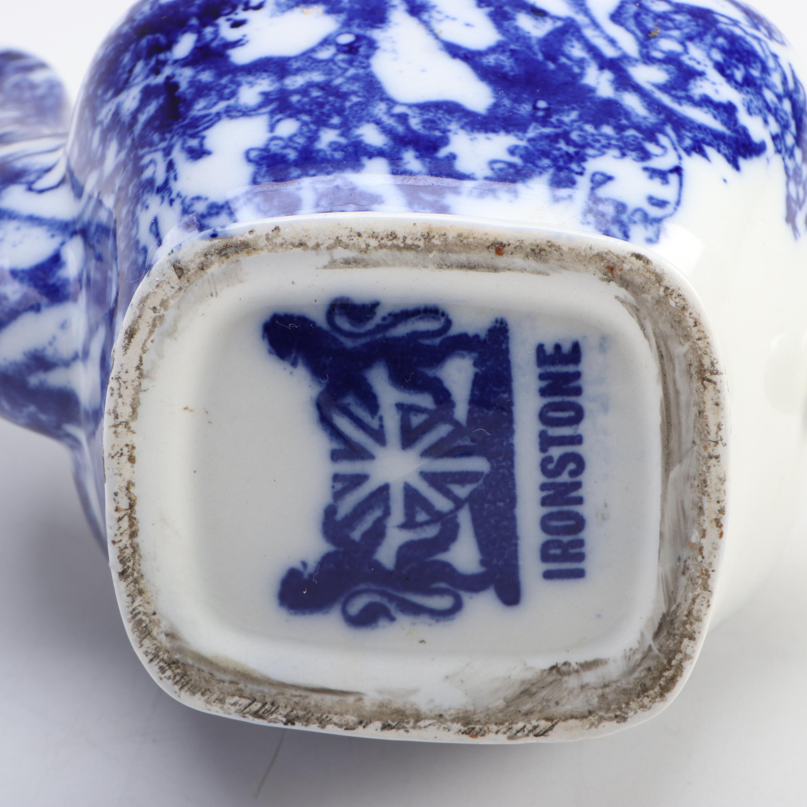 Grindley "Progress" and "Lorne" Flow Blue Gravy and Butter with Other Serveware