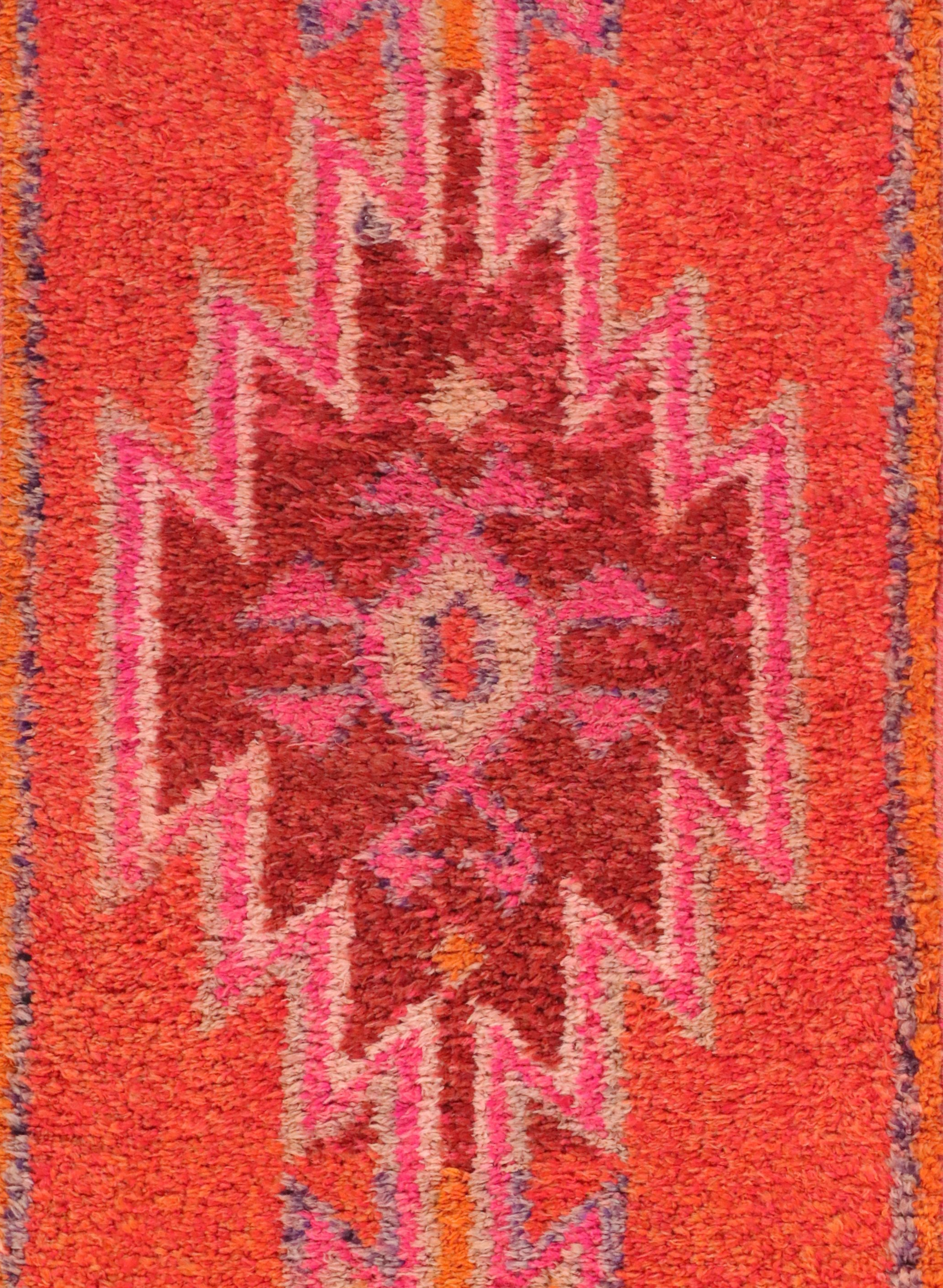 3'2 x 12' Hand-Knotted Turkish Village Carpet Runner Long Rug