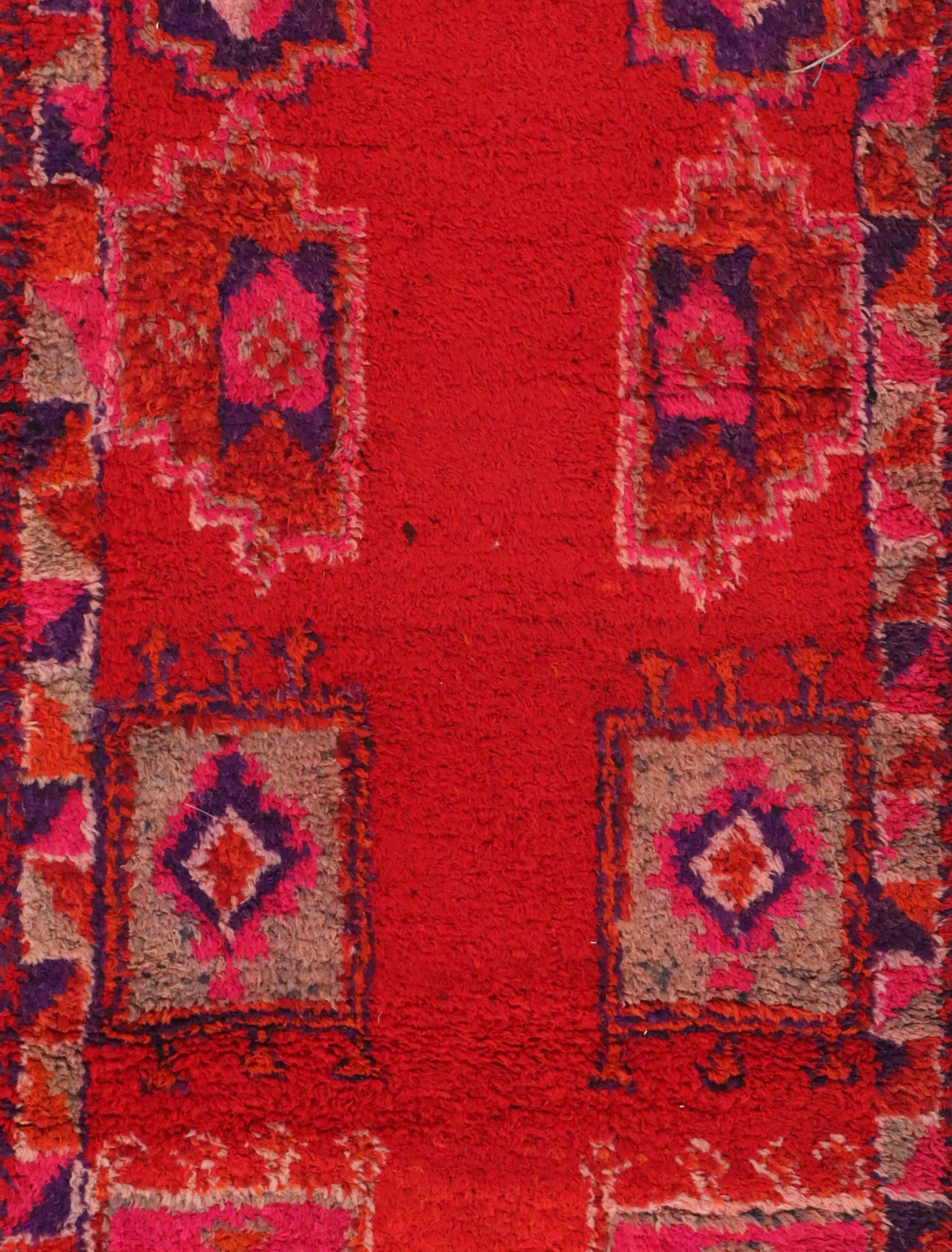 3'6 x 12'5 Hand-Knotted Turkish Village Carpet Runner Long Rug