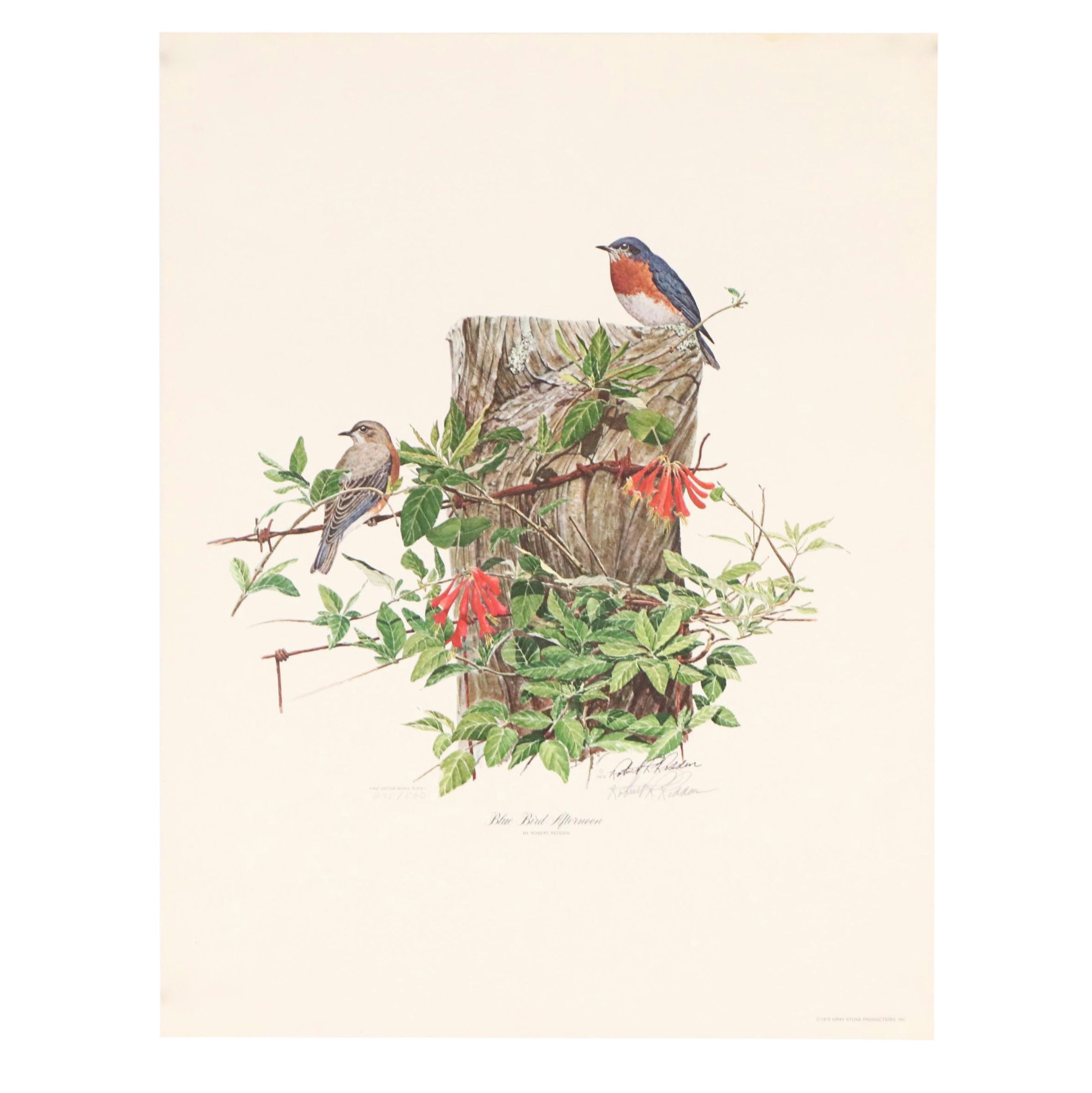 Robert Redden Offset Lithograph "Blue Bird Afternoon," Late 20th Century