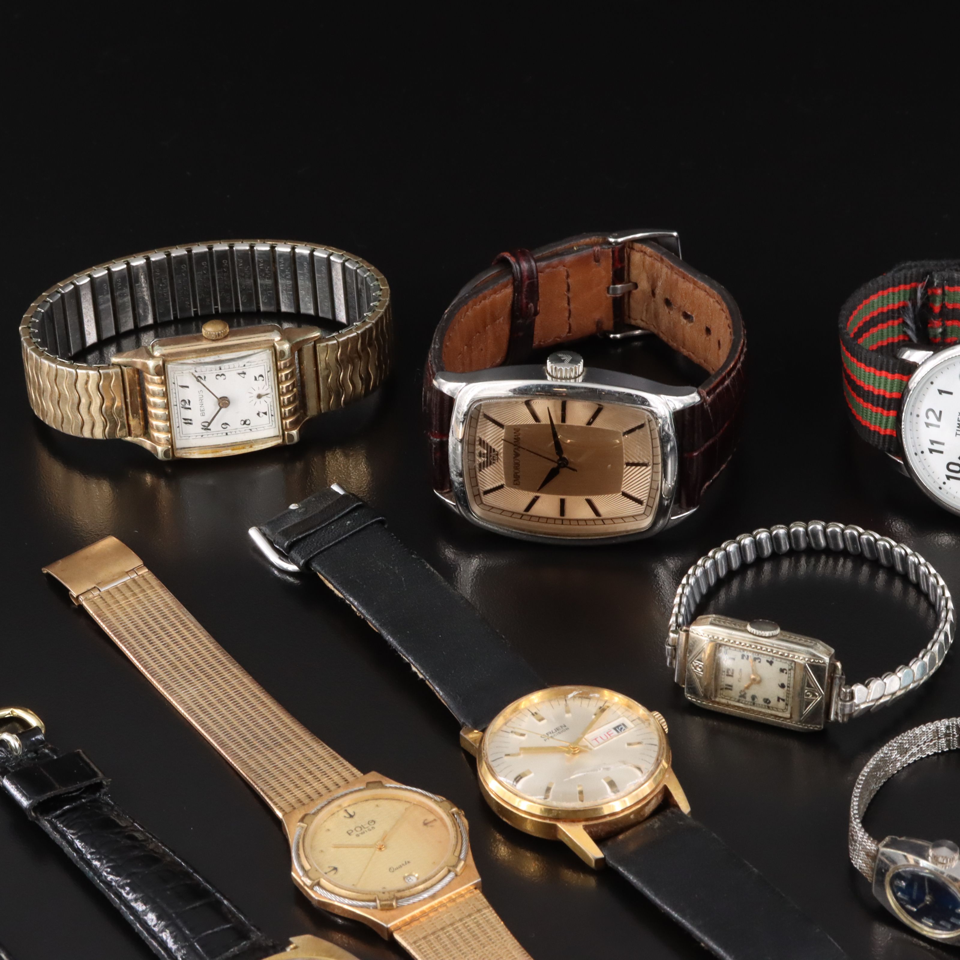 Collection of Quartz and Stem Wind Watches Featuring Tissot and Seiko