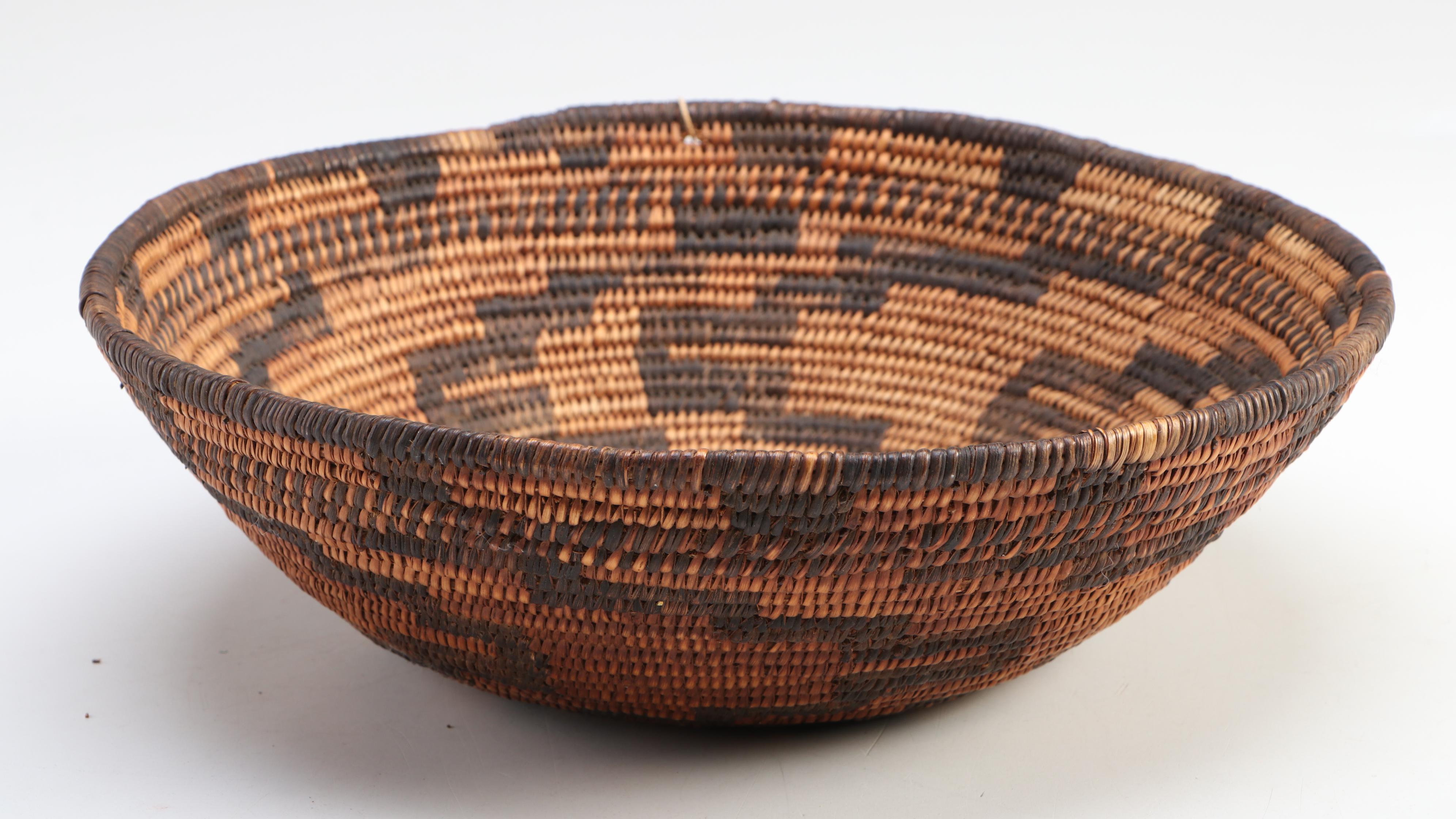 Indigenous Southwest Apache Coiled Basketry Bowl