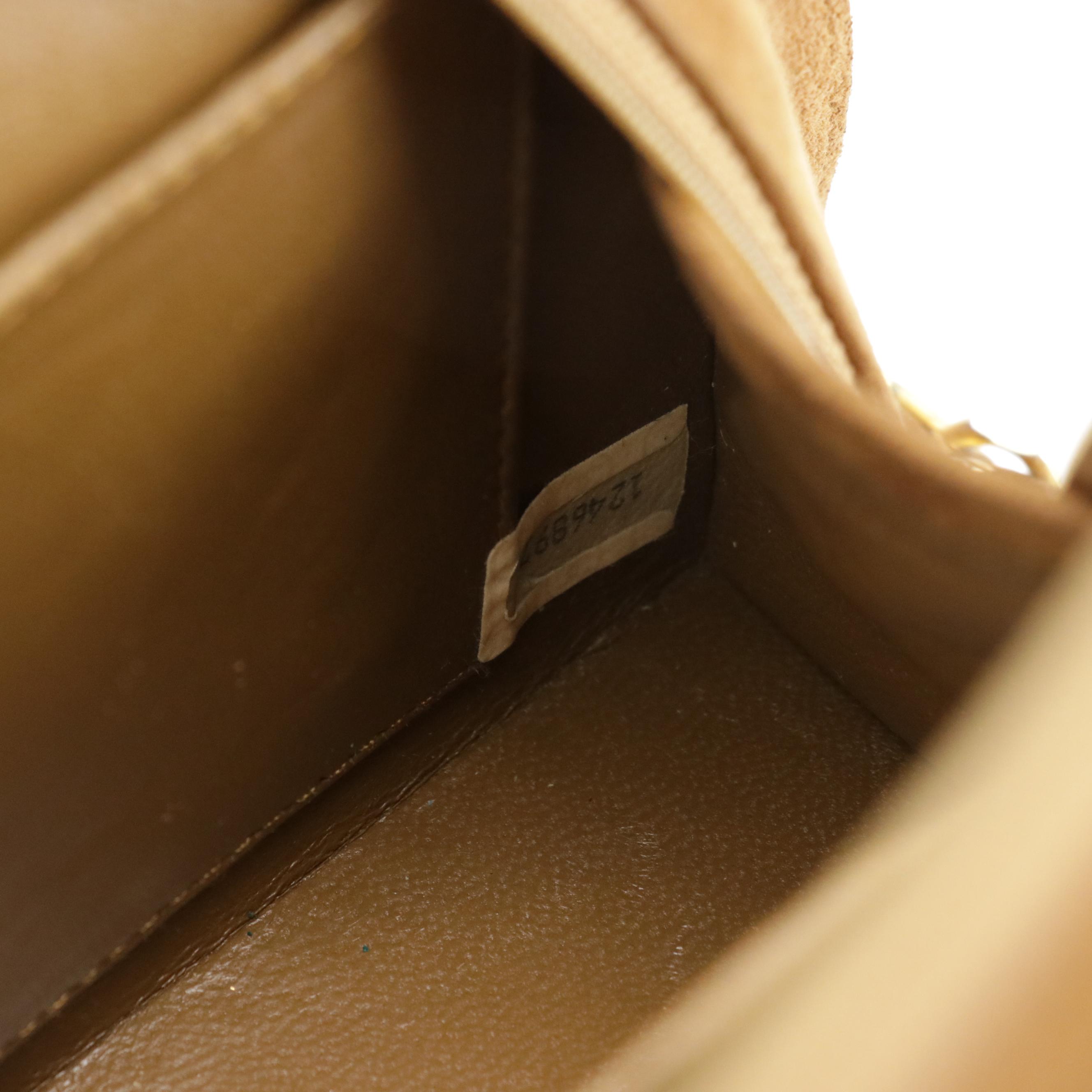 Chanel Half Moon Chain Link Shoulder Bag in Brown Stitched Suede