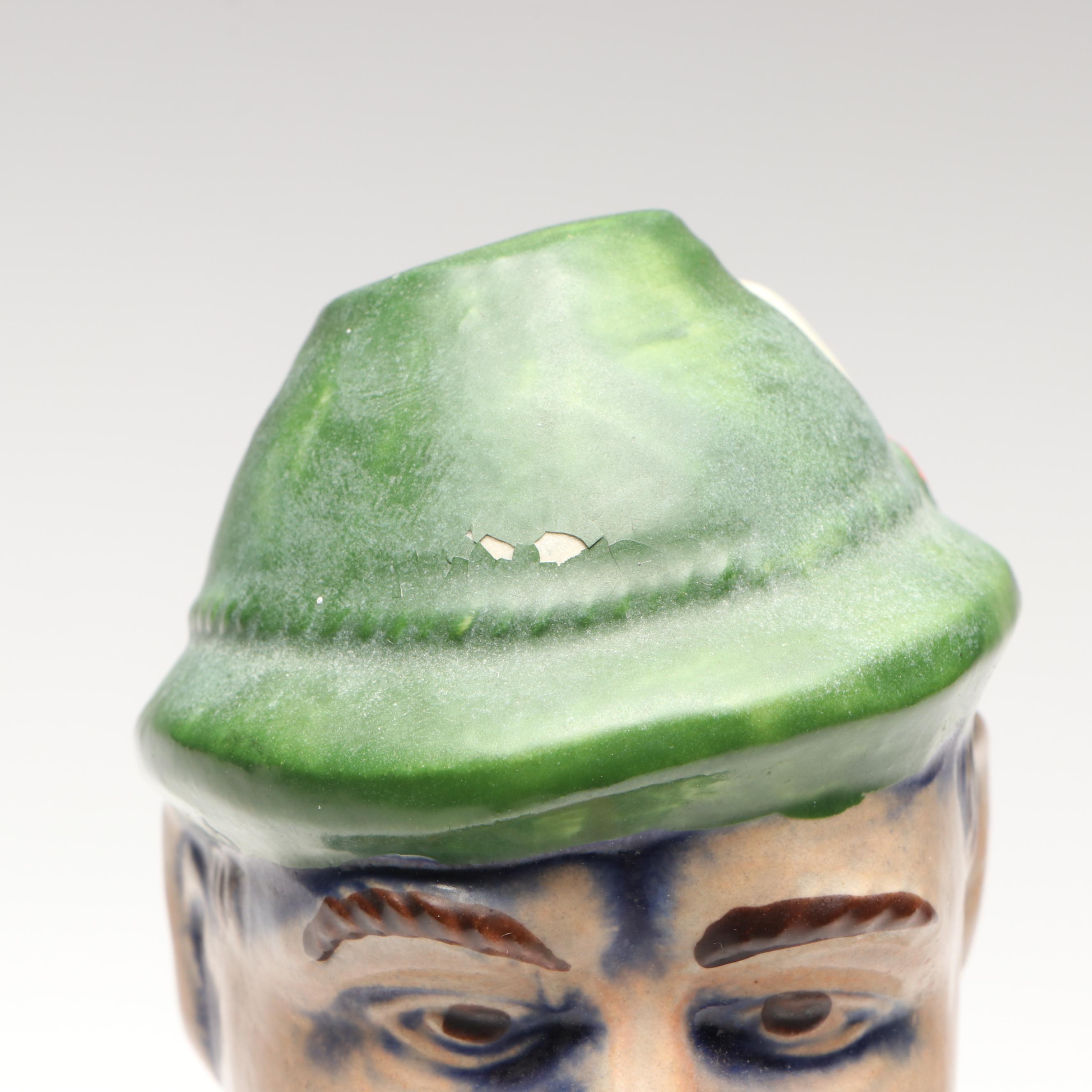 Gerz German Ceramic Accordion Player Beer Stein, Mid to Late 20th Century