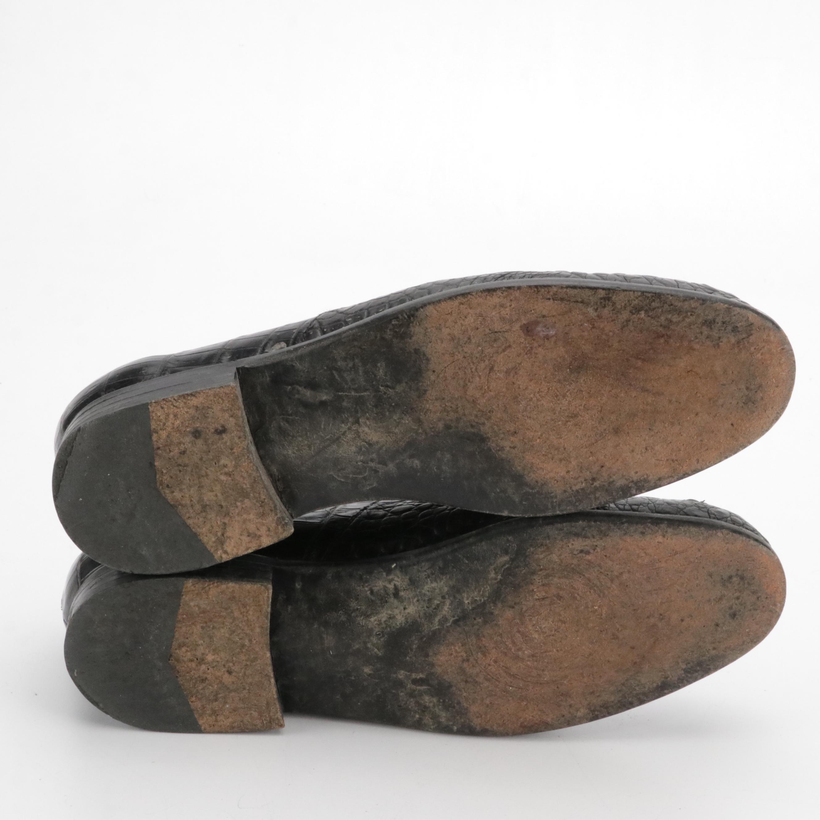 Men's Arditti Genuine Crocodile Leather Tassel Loafers