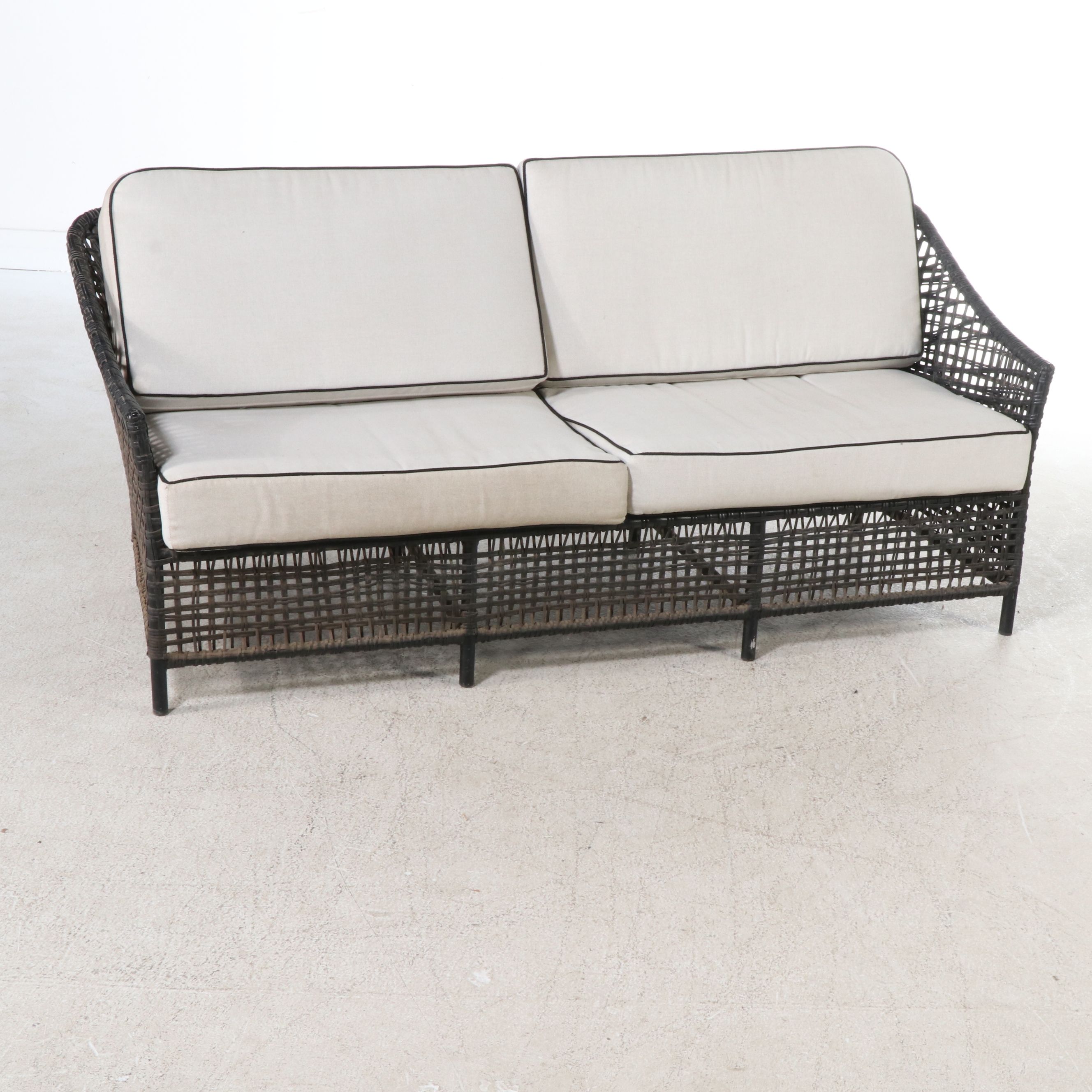 Woven Resin Wicker Patio Sofa