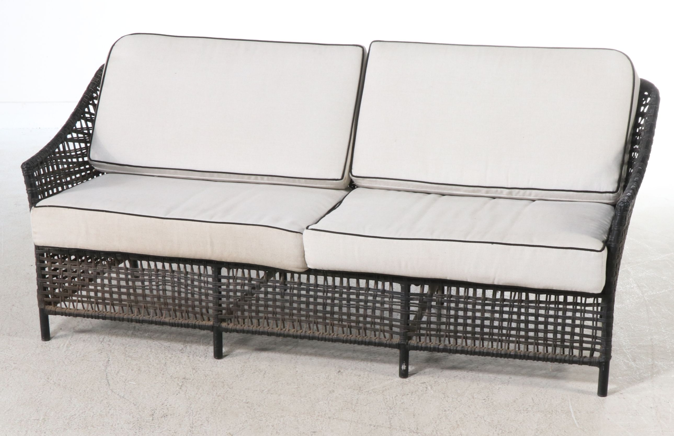 Woven Resin Wicker Patio Sofa