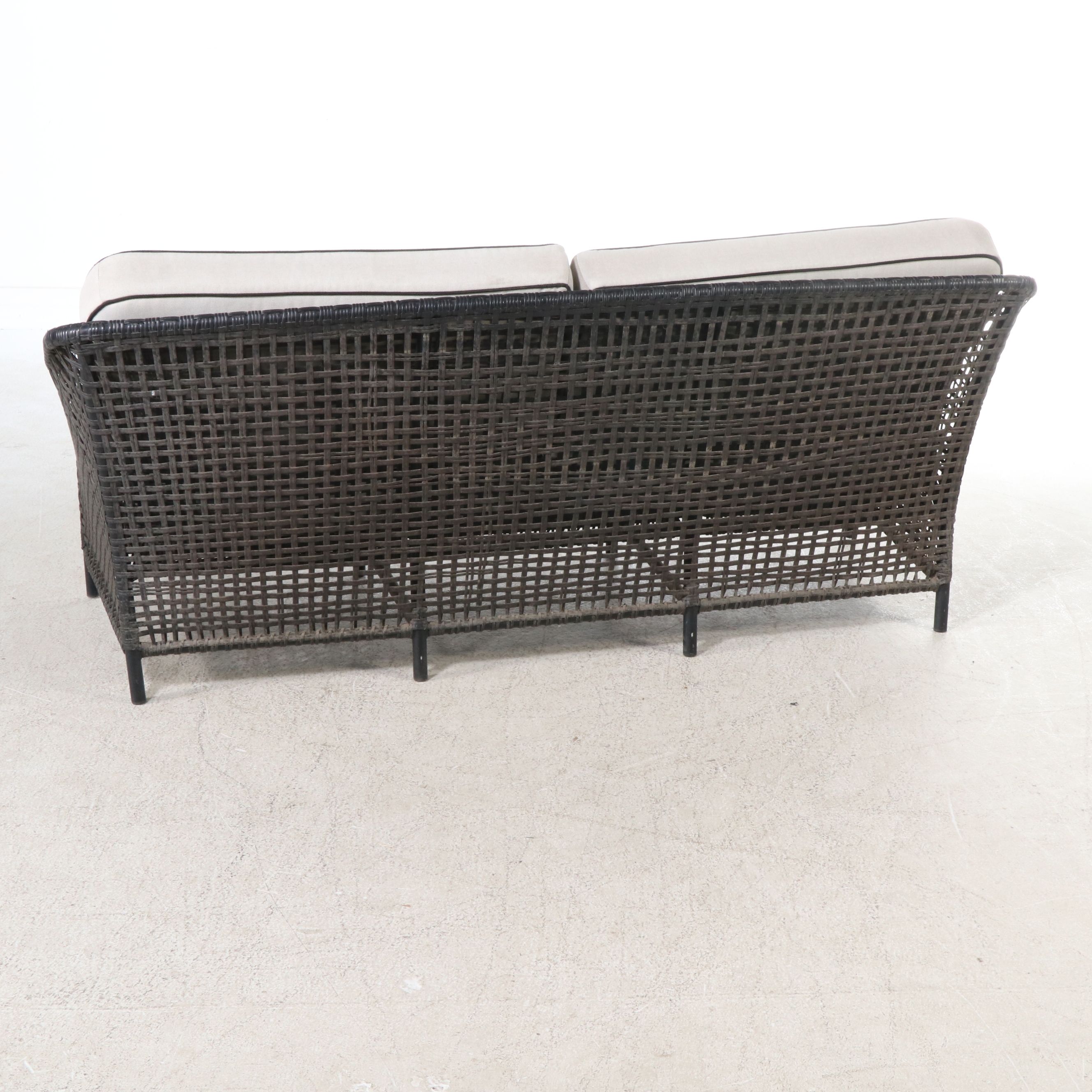 Woven Resin Wicker Patio Sofa