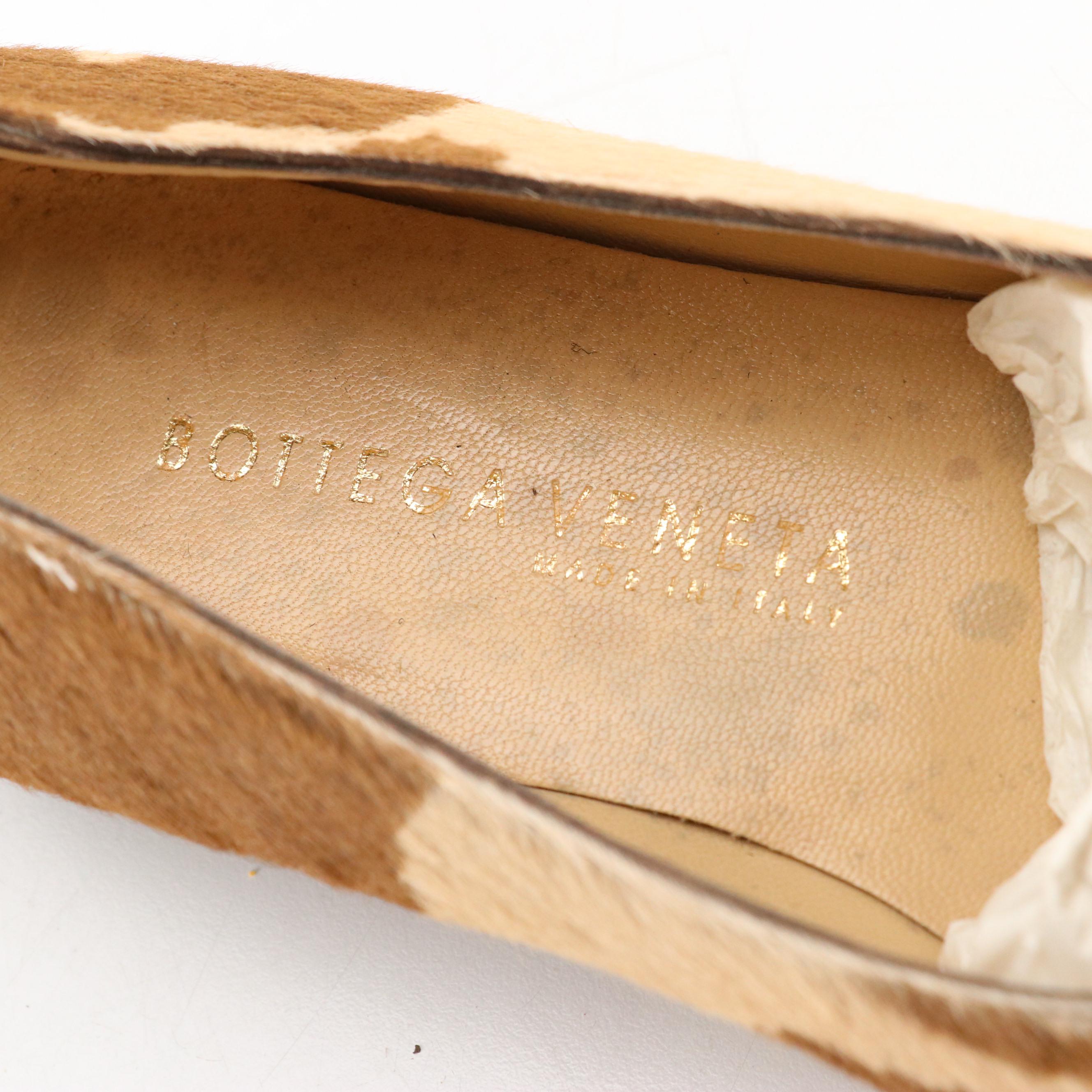 Bottega Veneta Vintage Printed Pony Hair Loafers