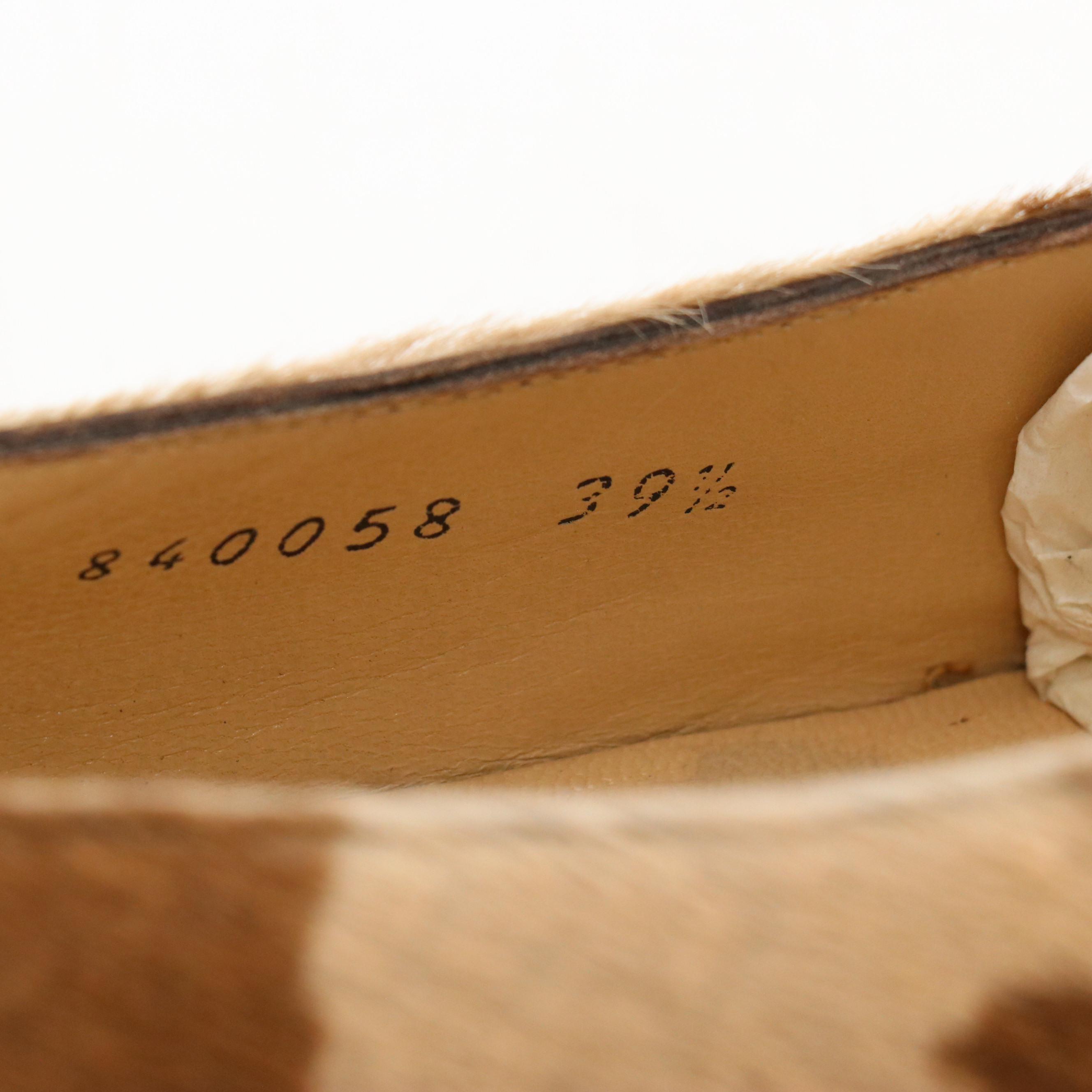 Bottega Veneta Vintage Printed Pony Hair Loafers