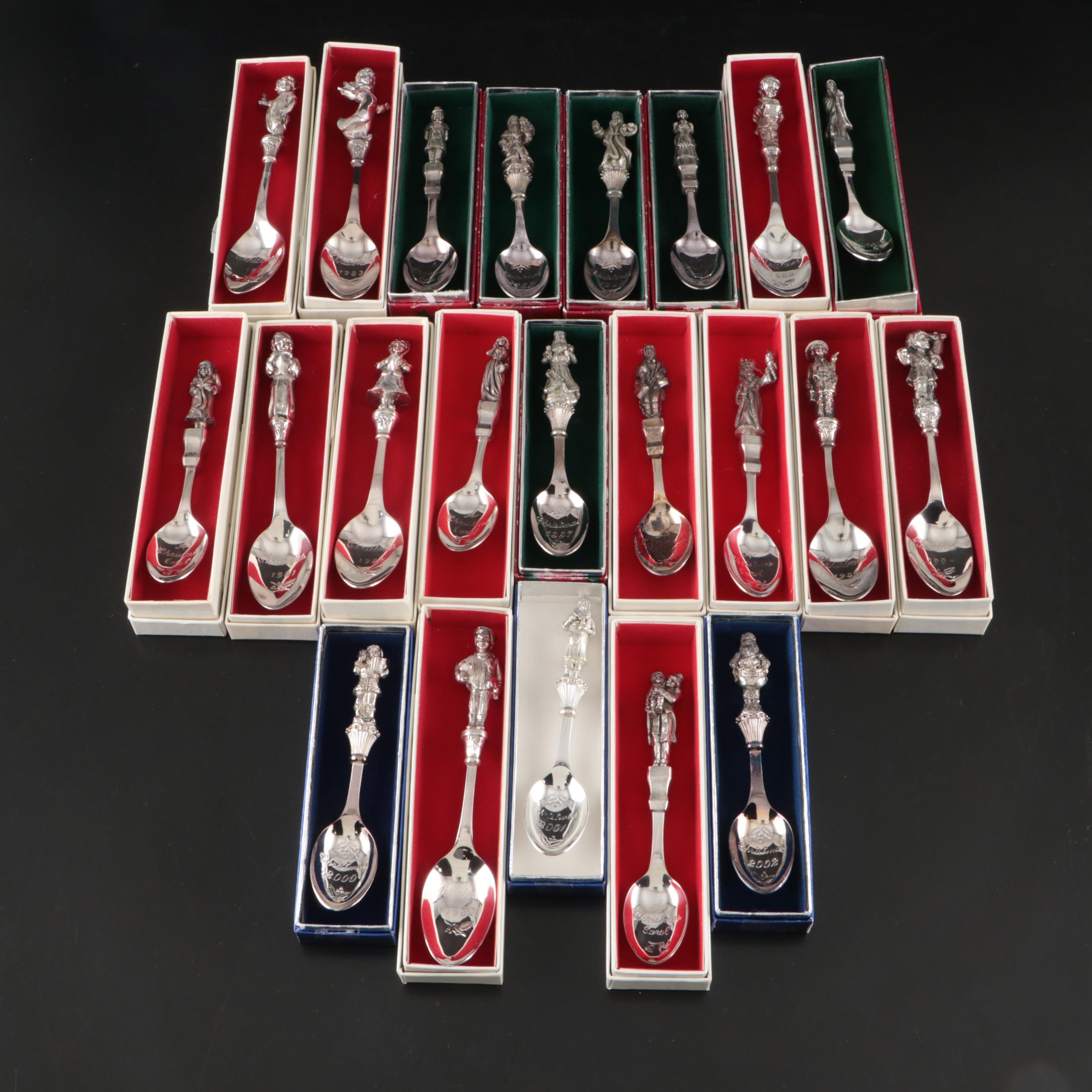 Reed & Barton Silver Plate Christmas Spoons