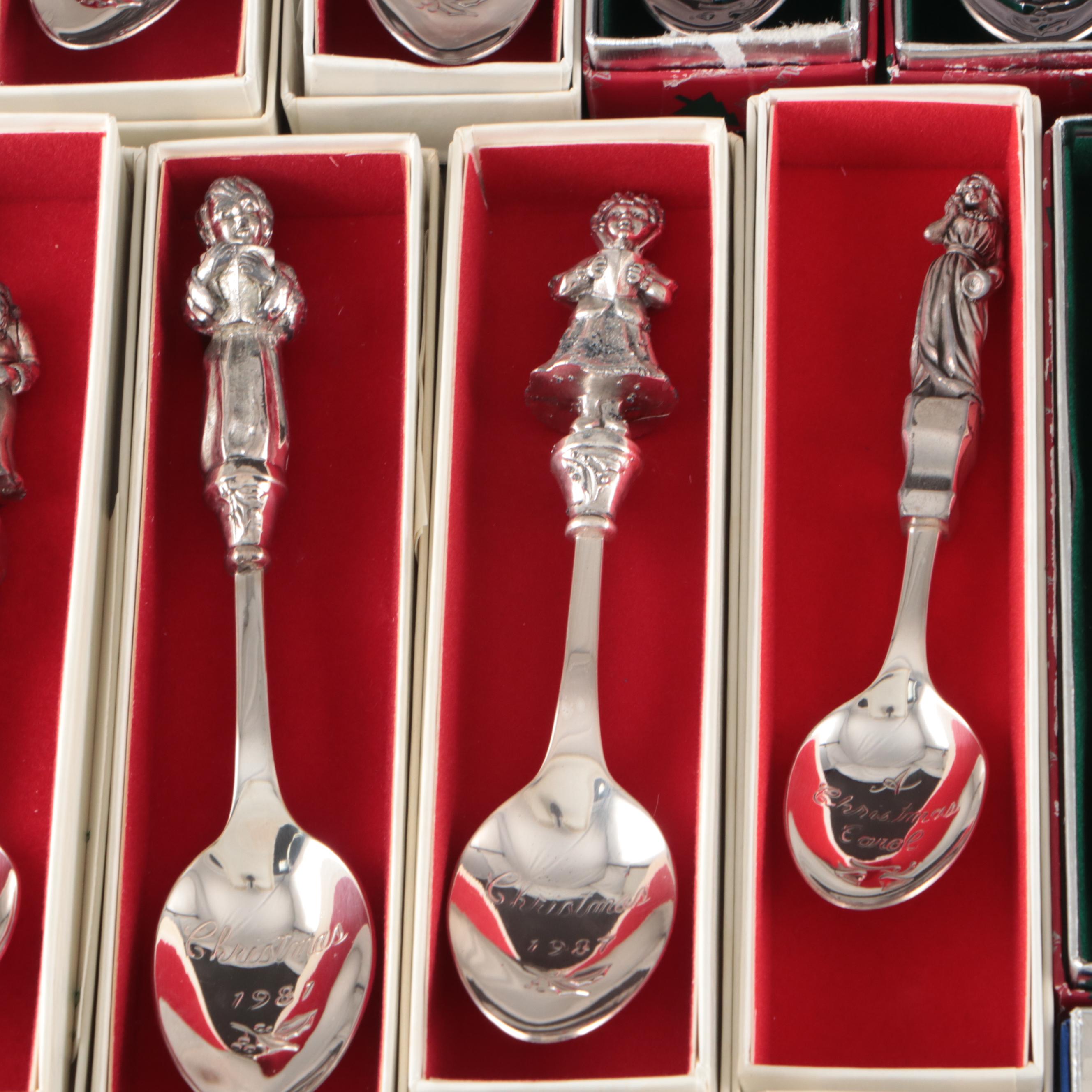 Reed & Barton Silver Plate Christmas Spoons