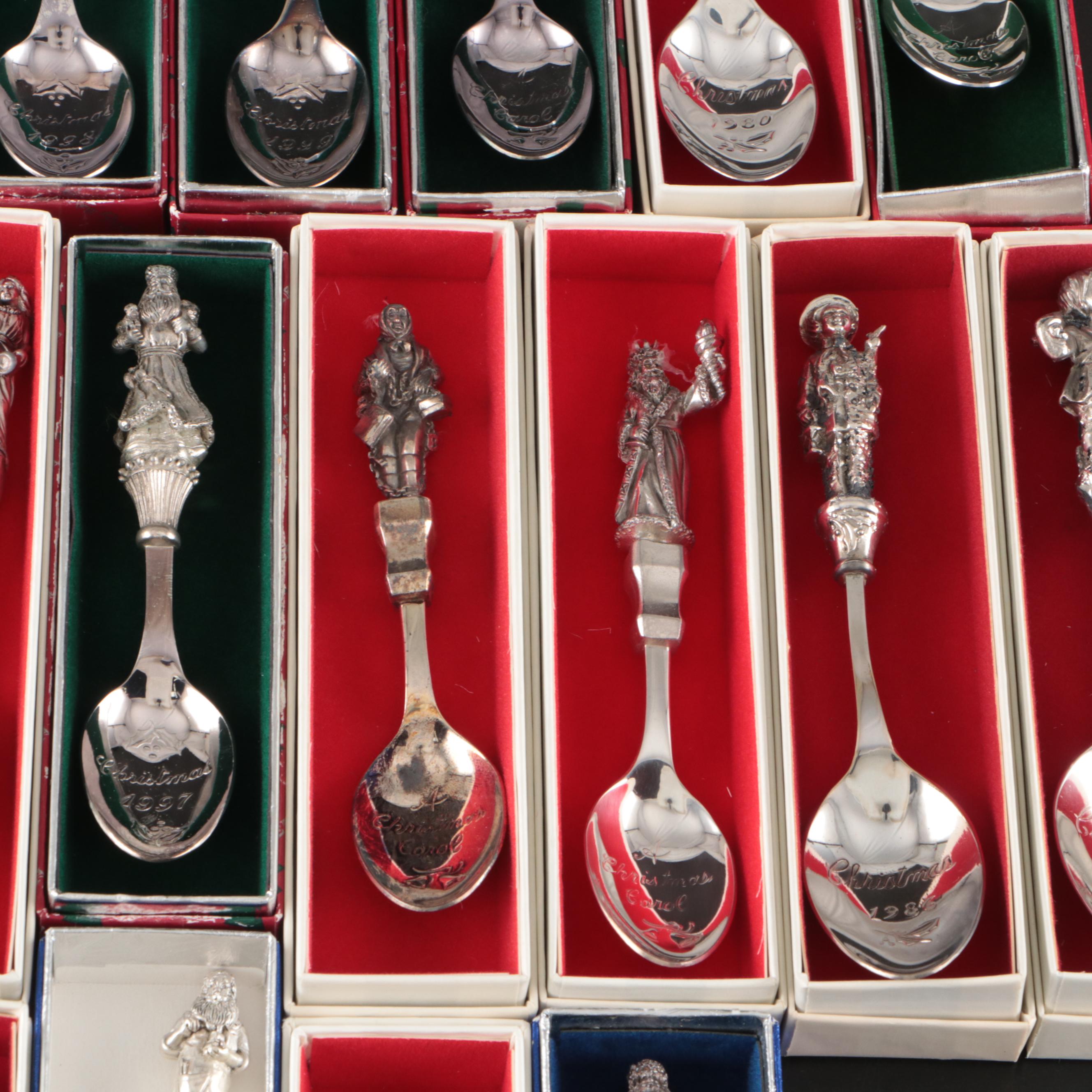 Reed & Barton Silver Plate Christmas Spoons