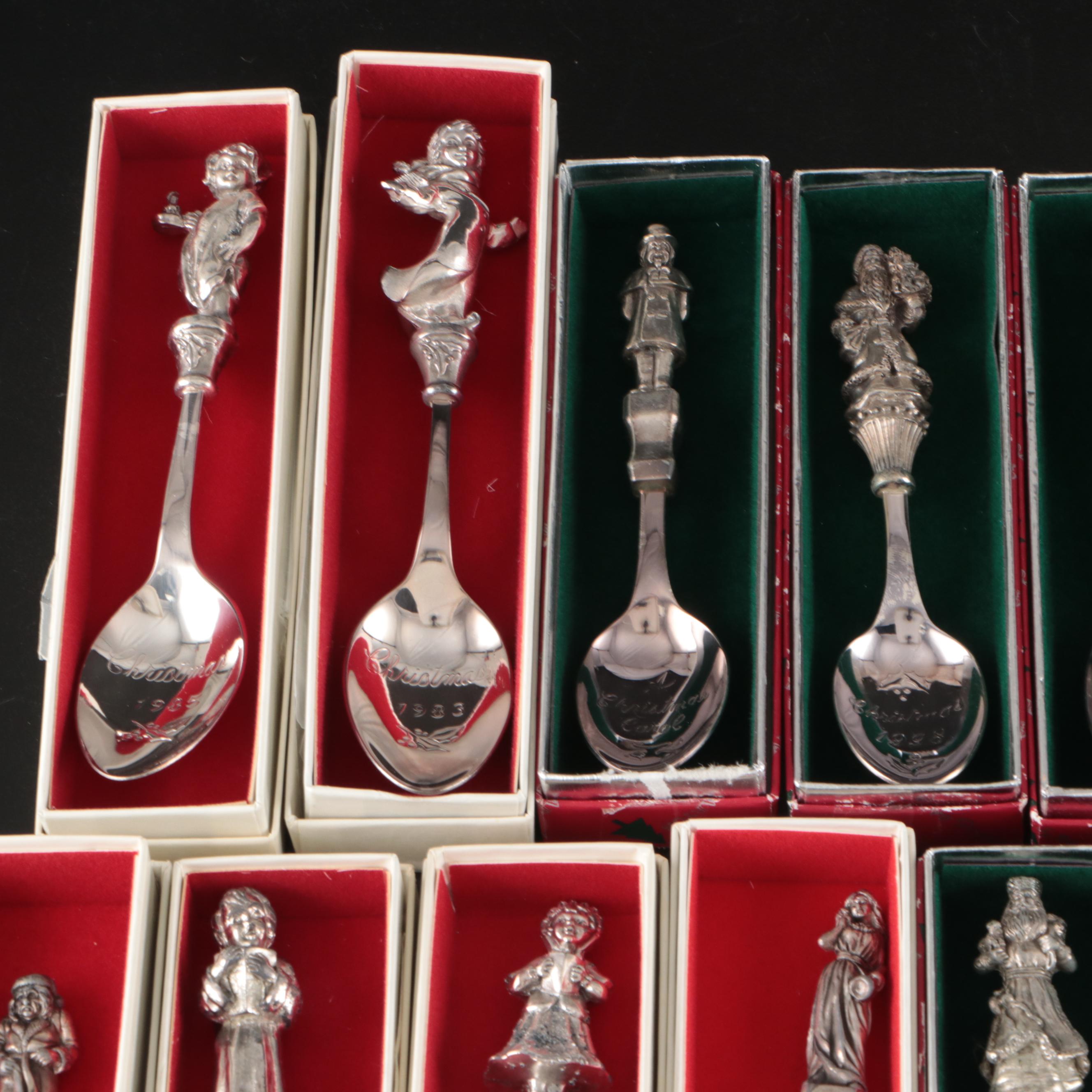 Reed & Barton Silver Plate Christmas Spoons