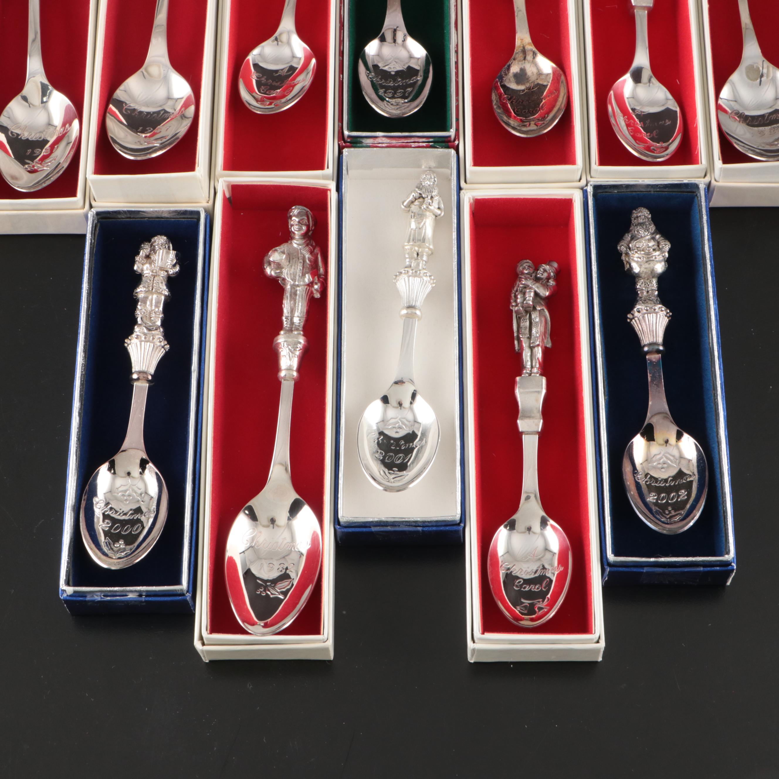 Reed & Barton Silver Plate Christmas Spoons