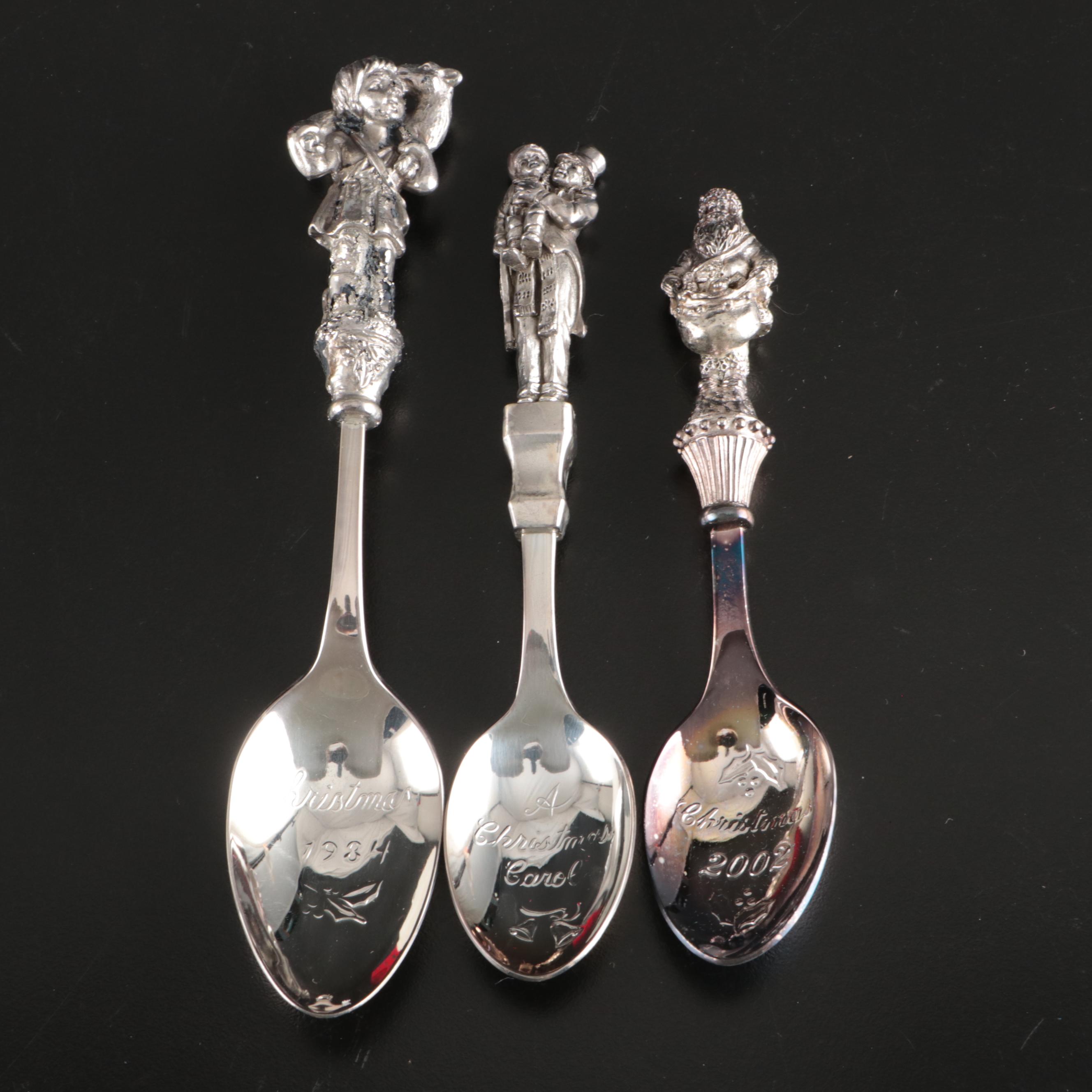 Reed & Barton Silver Plate Christmas Spoons