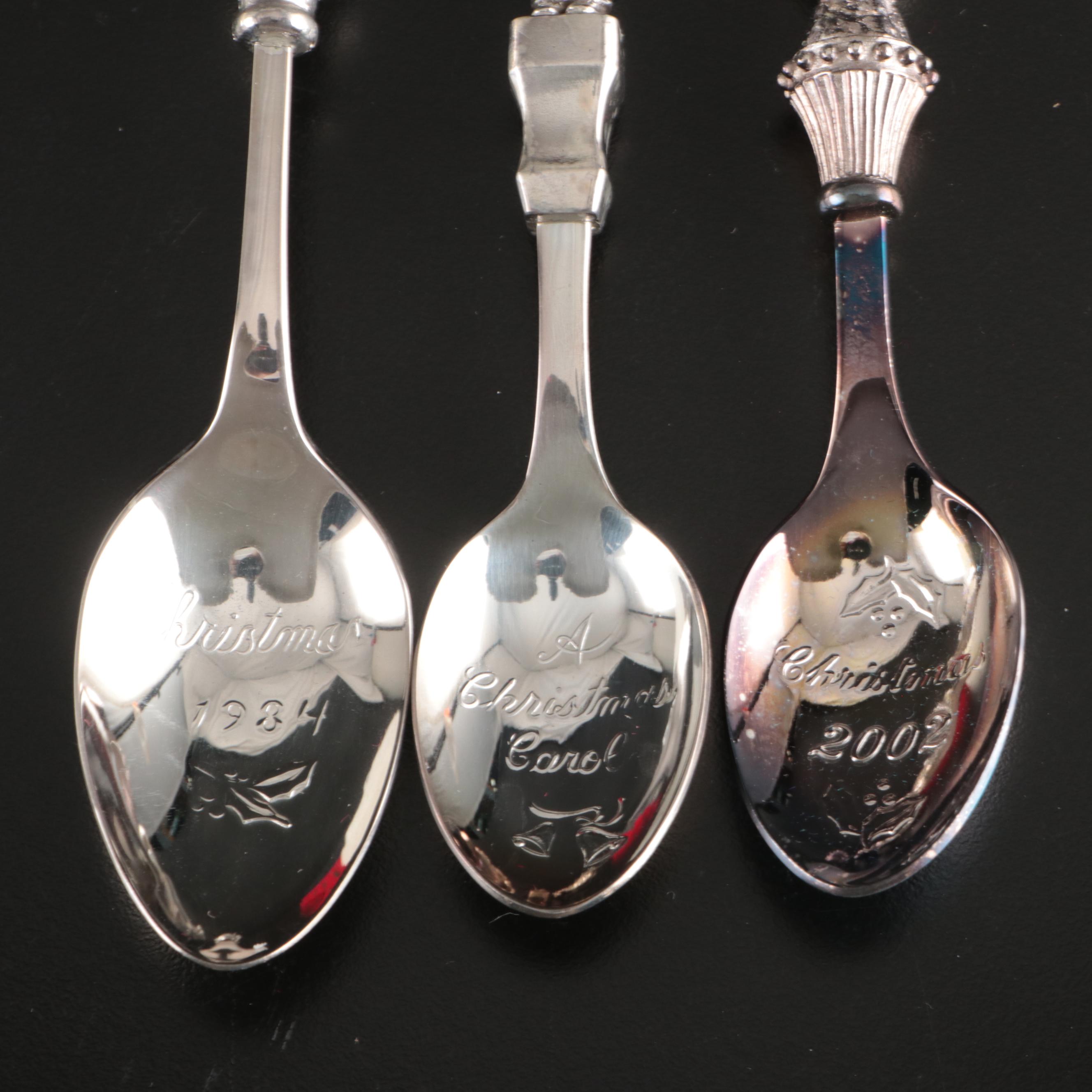Reed & Barton Silver Plate Christmas Spoons