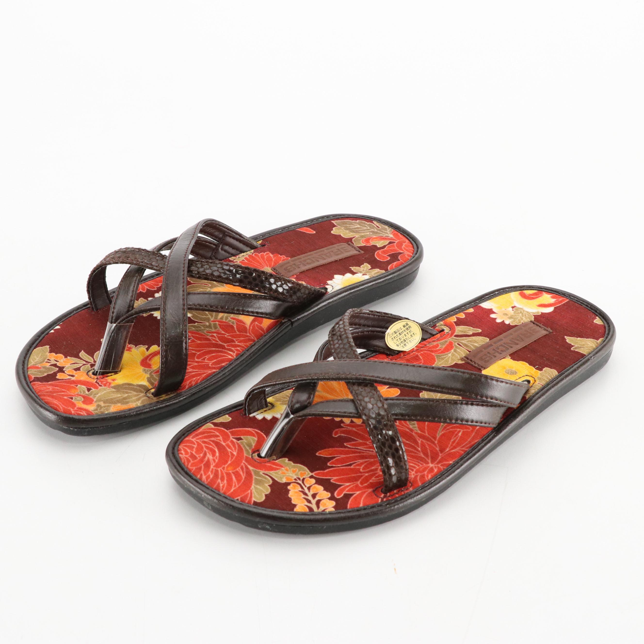 Japanese Tokorotani Yamato Setta/Sandals in Box