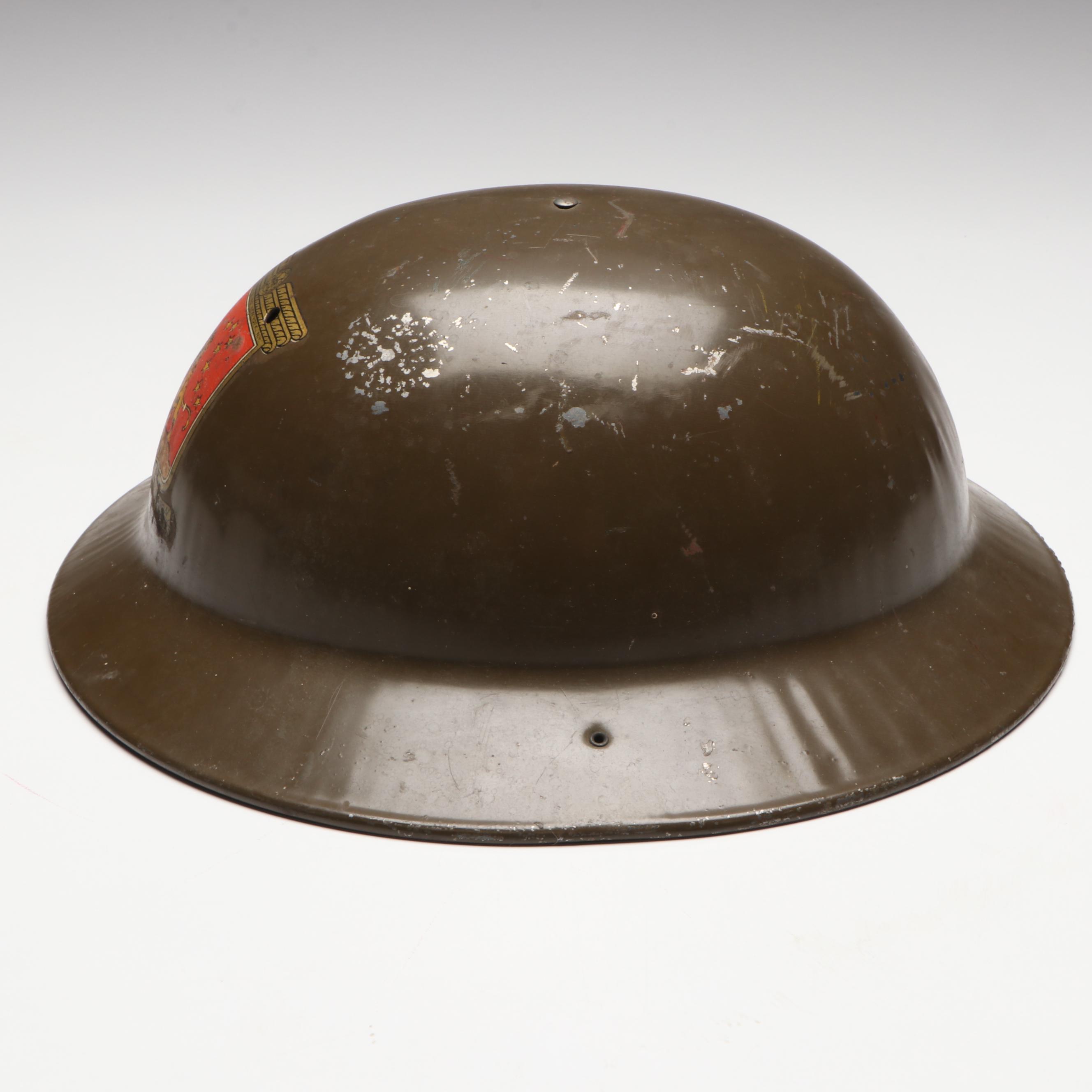 Marx "Fighting Squadron" Metal Toy Doughboy Helmet, Mid-20th Century