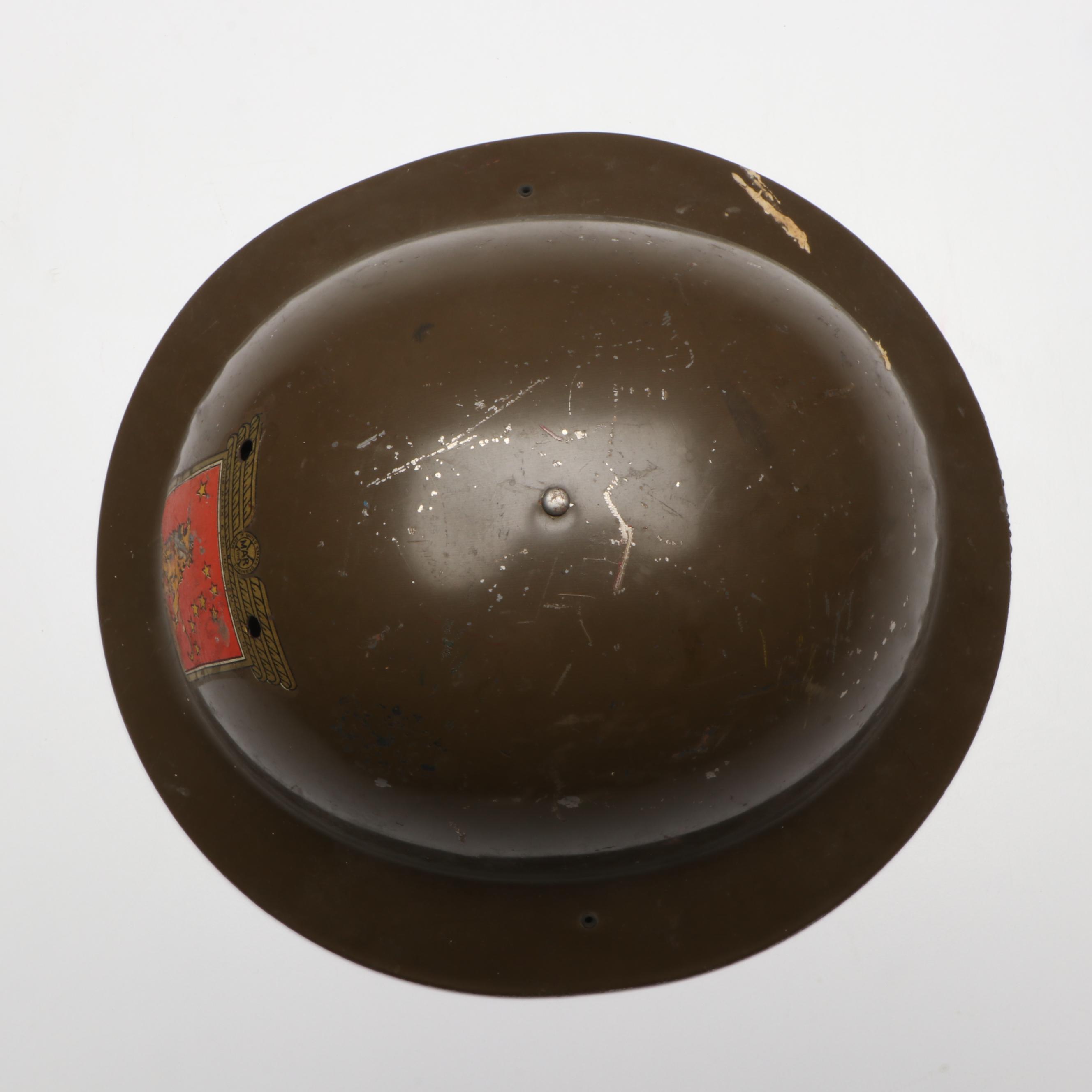 Marx "Fighting Squadron" Metal Toy Doughboy Helmet, Mid-20th Century