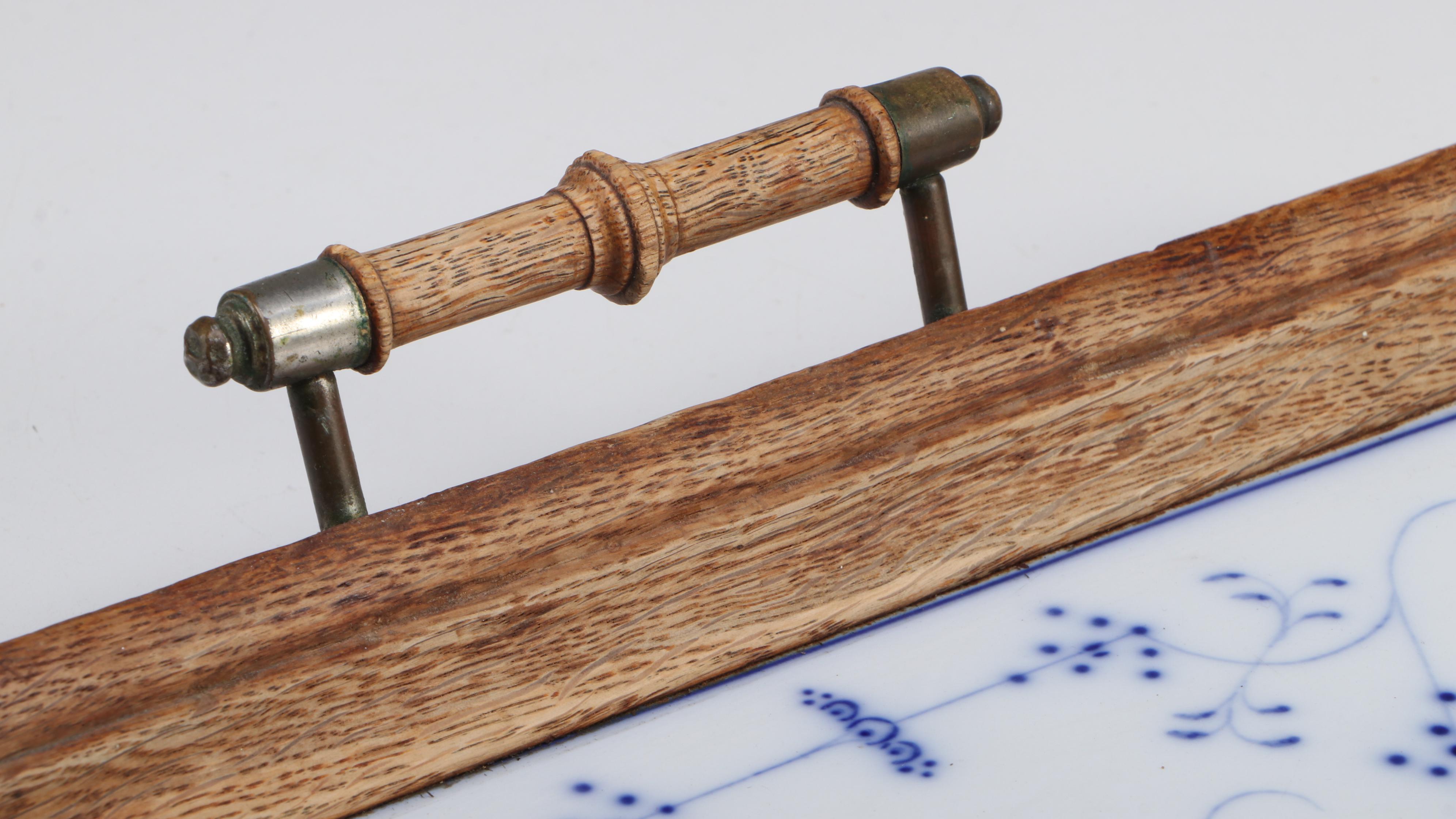 Royal Copenhagen Platter with Serving Tray and Other Ceramic and Wood Tableware