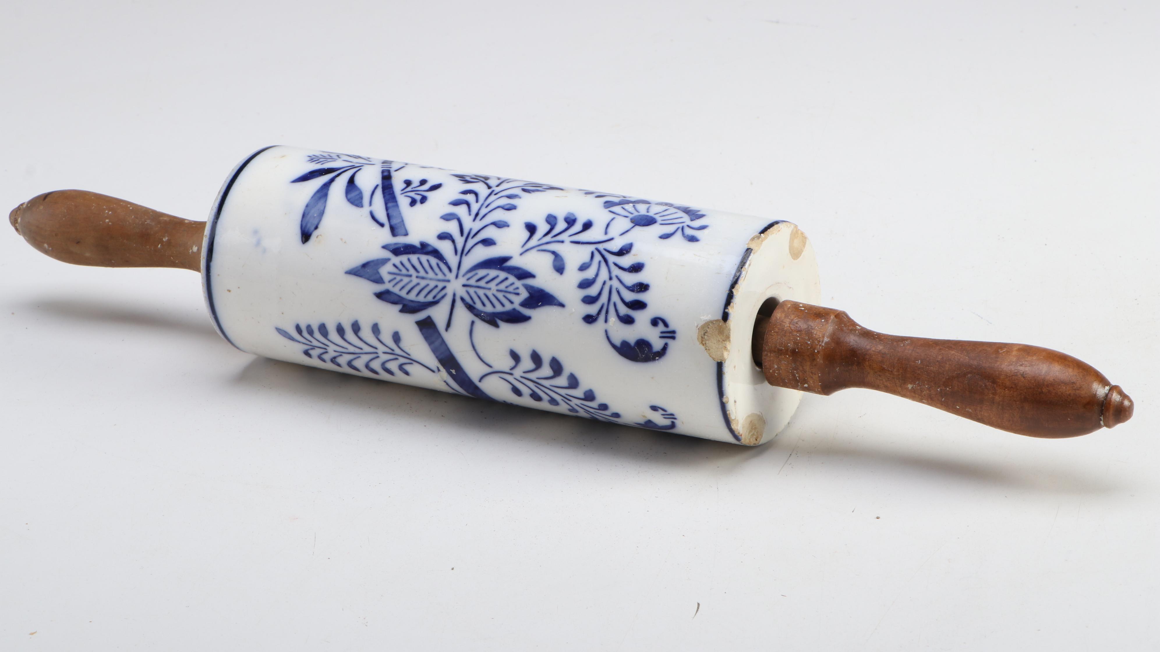 Royal Copenhagen Platter with Serving Tray and Other Ceramic and Wood Tableware