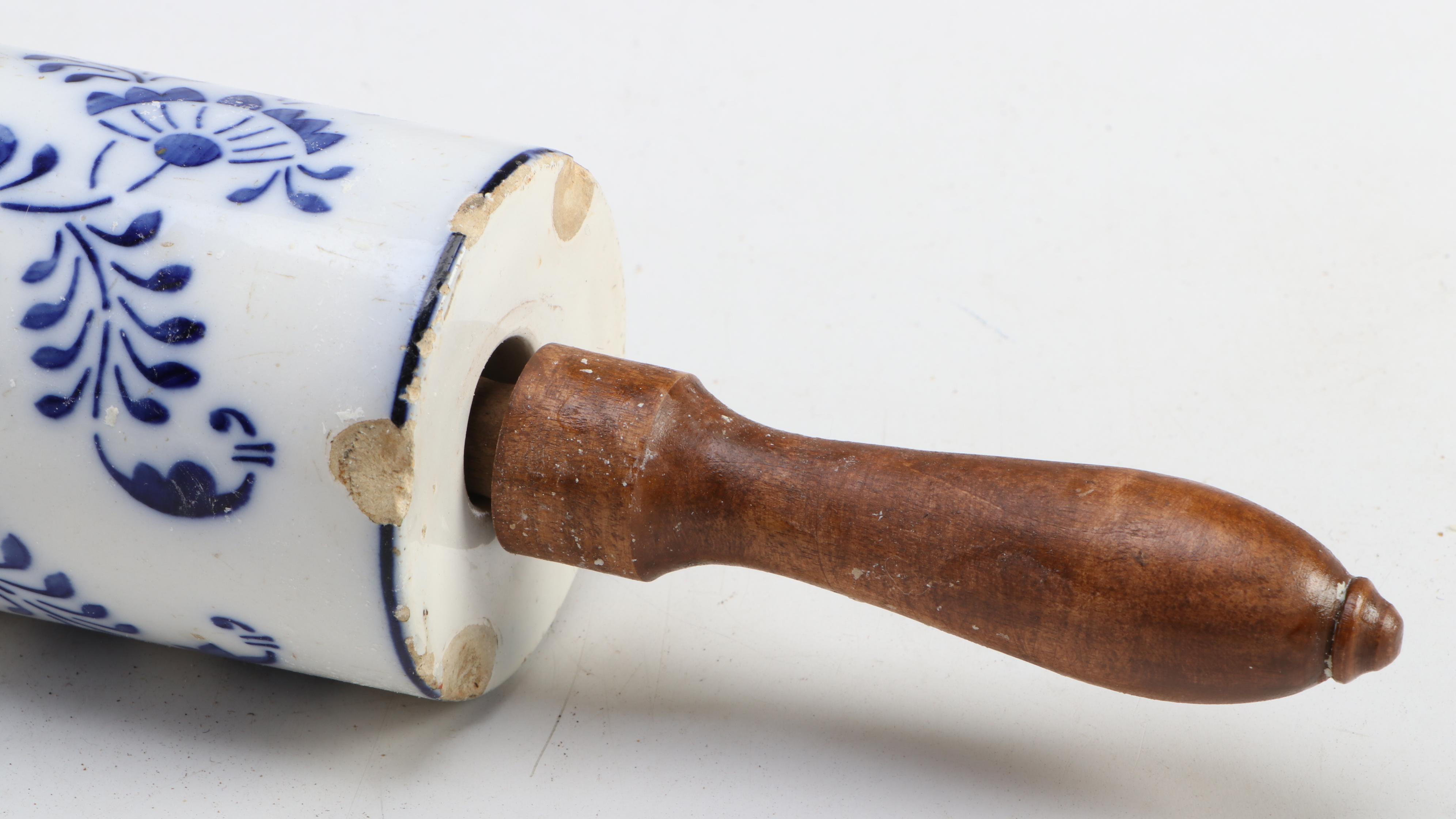 Royal Copenhagen Platter with Serving Tray and Other Ceramic and Wood Tableware