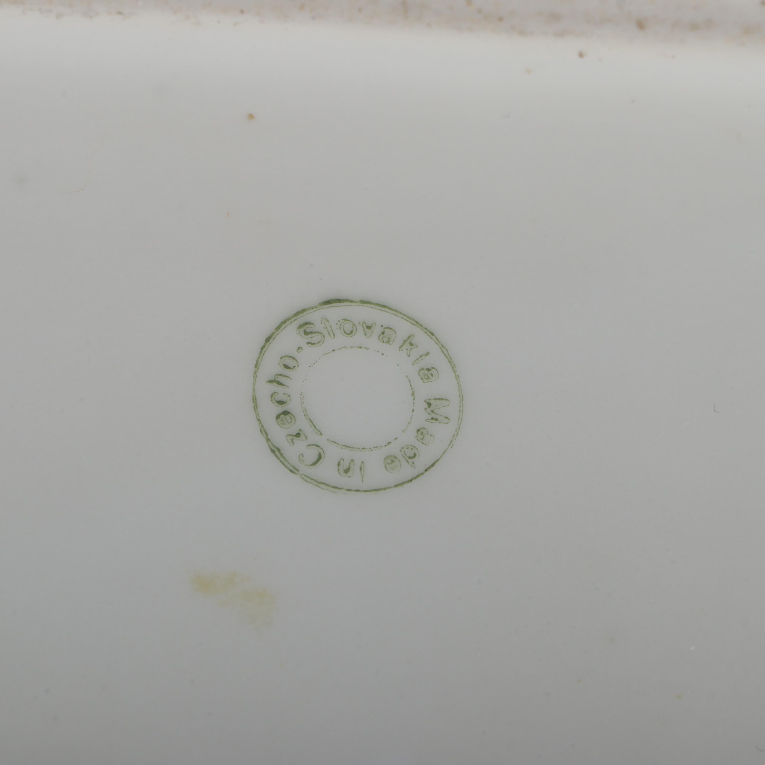 Royal Copenhagen Platter with Serving Tray and Other Ceramic and Wood Tableware