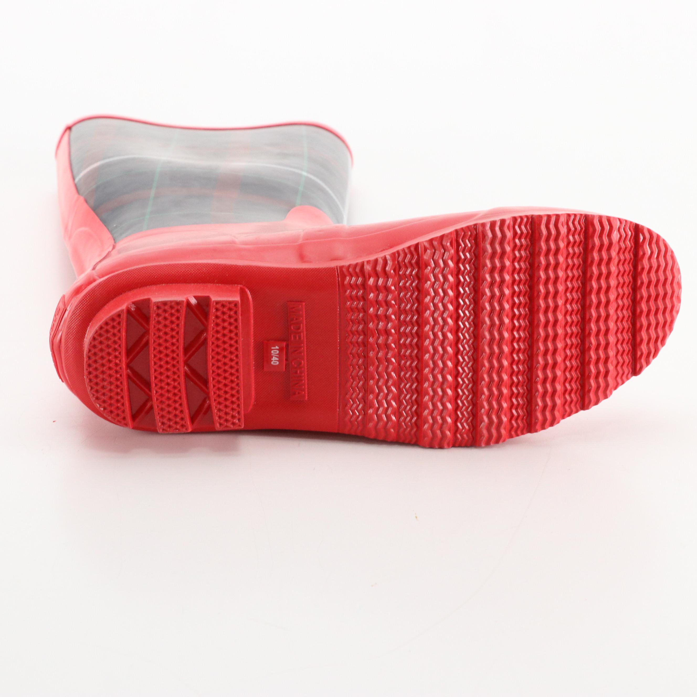 Talbots Plaid Pattern 15" Rubber Rain Boots