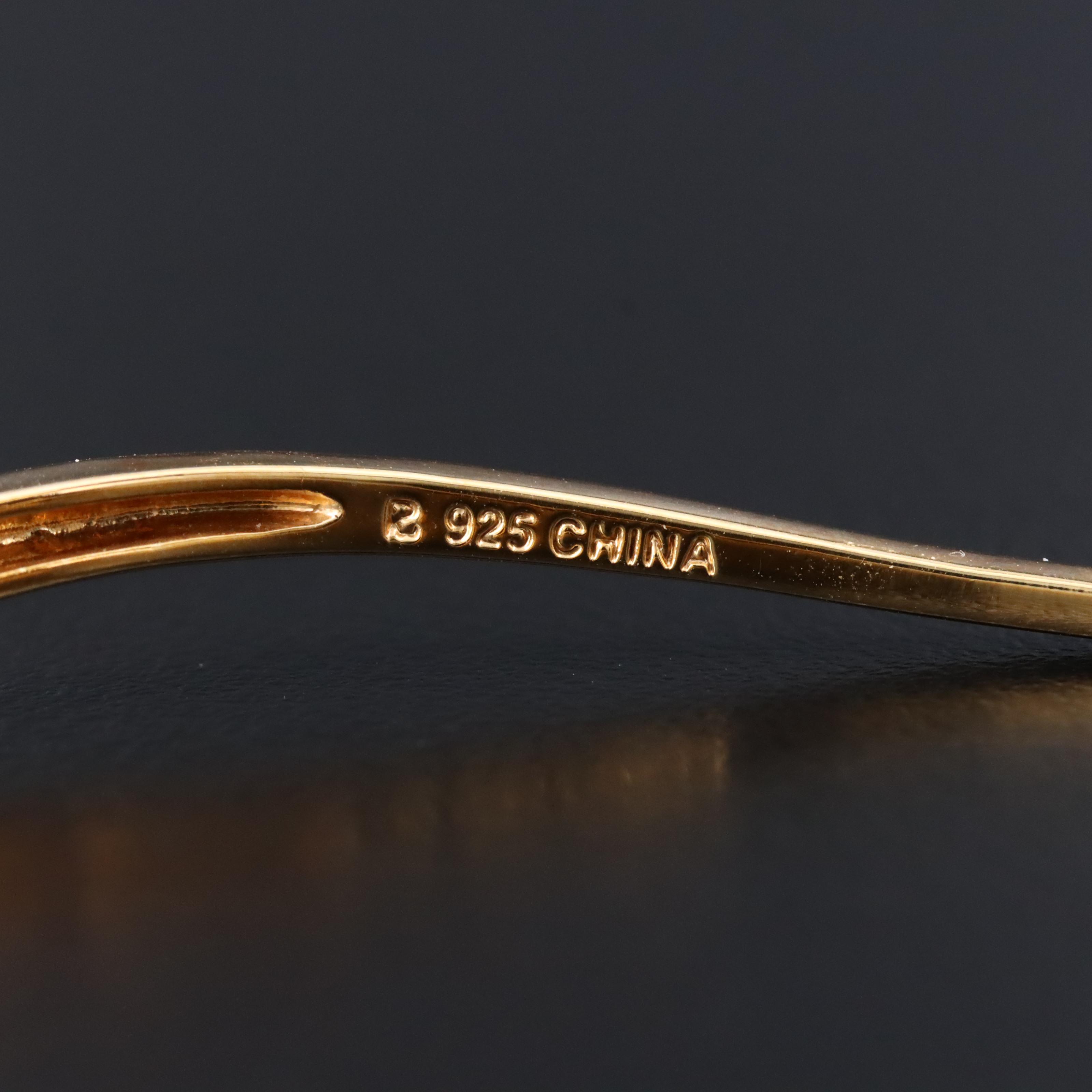 Sterling Hinged Bangle Bracelet with Sapphire and Diamond Accents