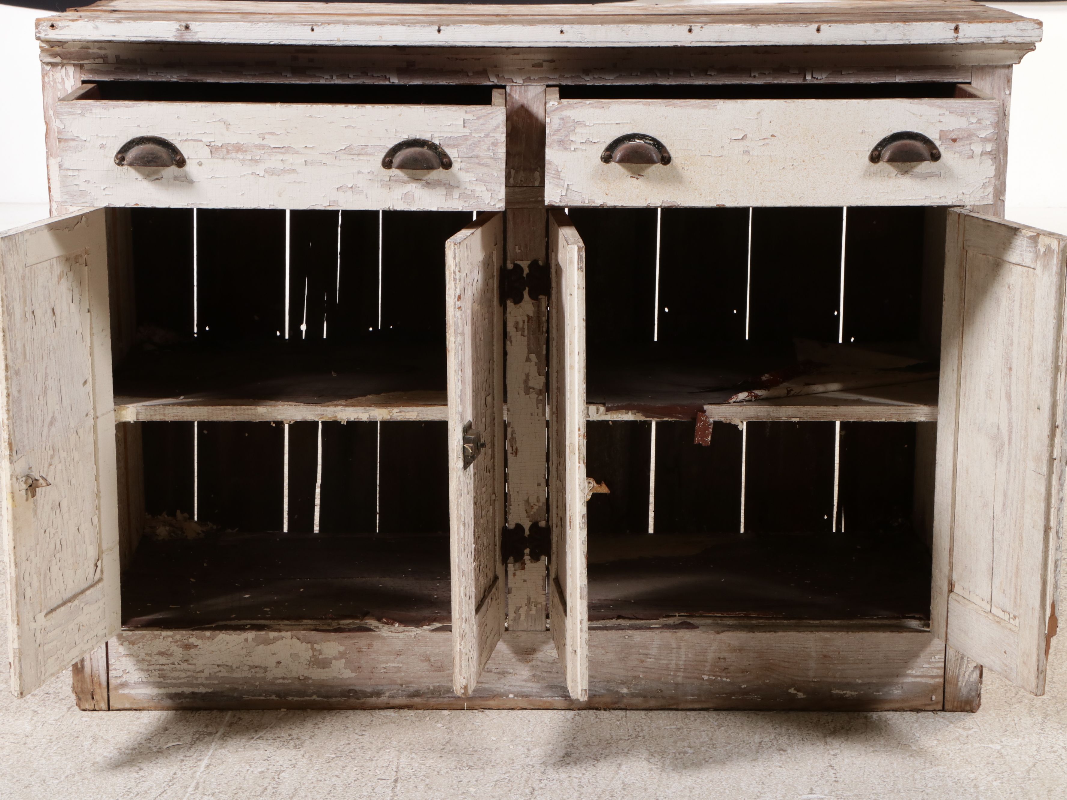 Vintage Painted Wooden Sideboard