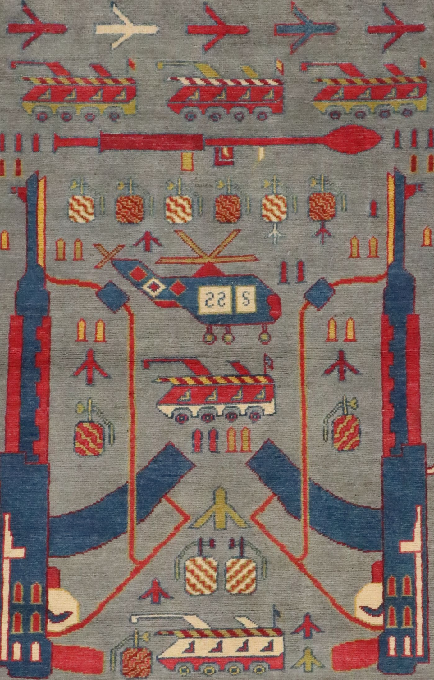 3'5 x 5'1 Hand-Knotted Afghan War Rug