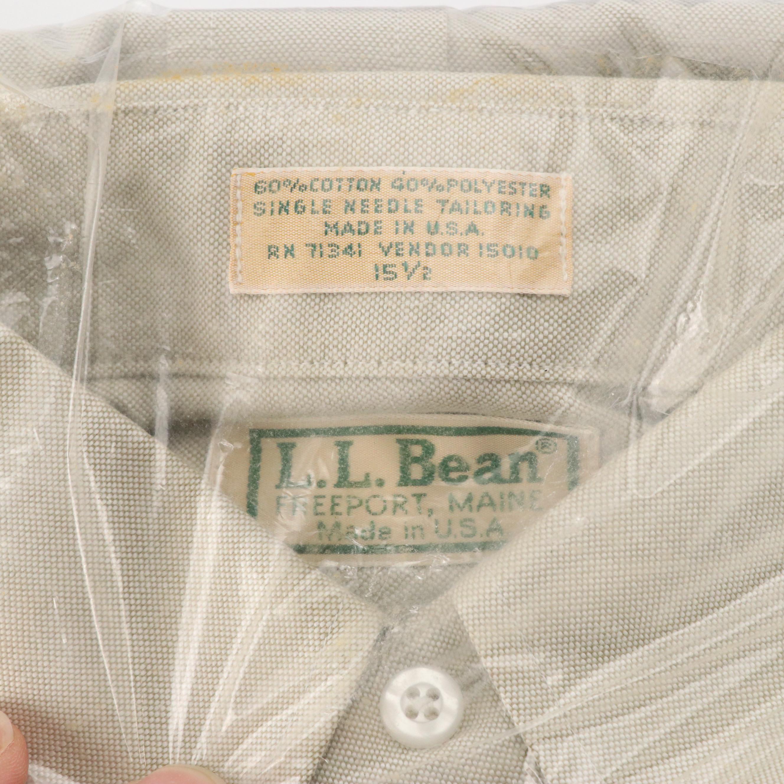Men's L.L. Bean Short Sleeve Shirt, Italian Long Sleeve Shirts, and Rain Gear