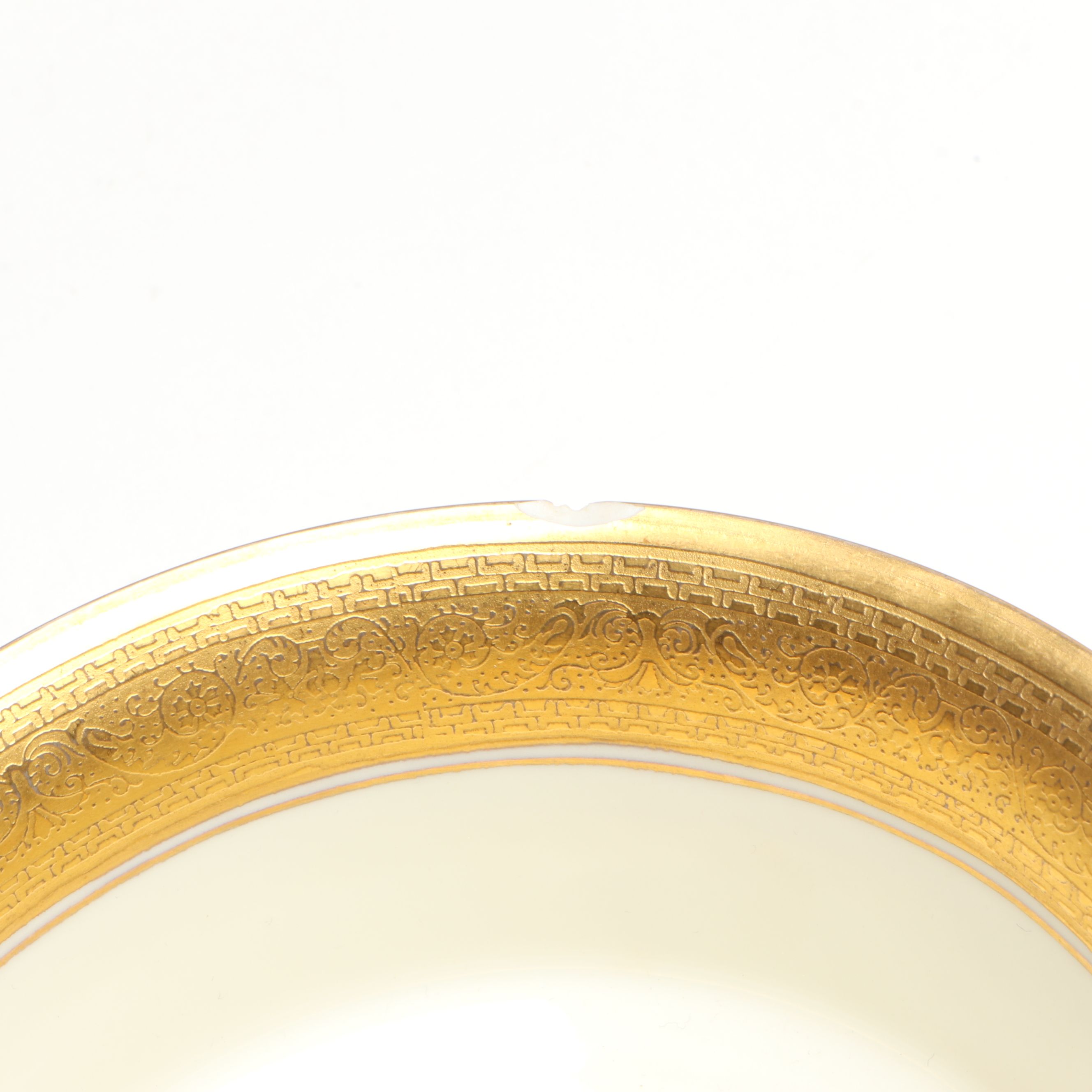 Lenox "Lowell" Dinnerware with Bavarian Gilt Ceramic Cream Soup Bowls