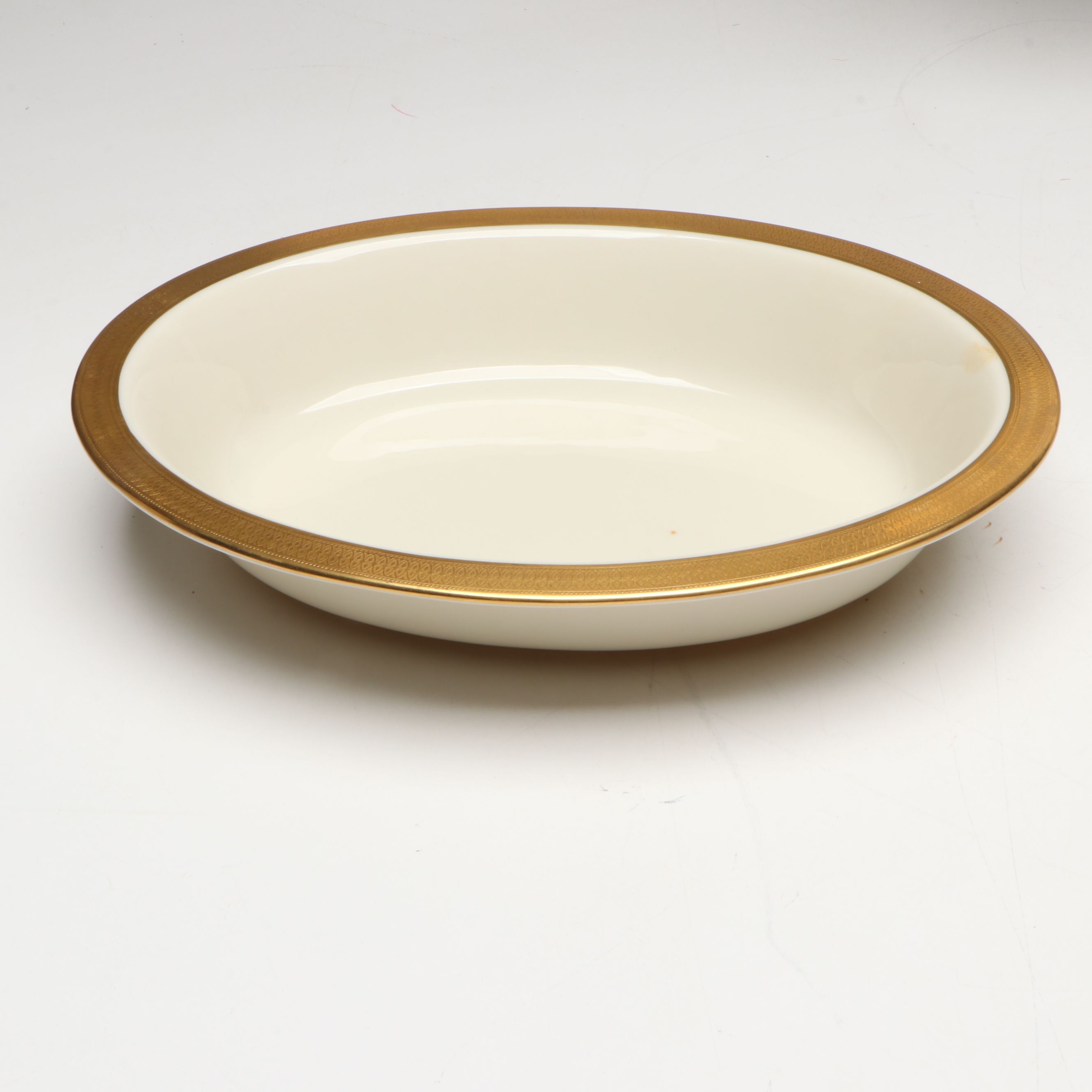 Lenox "Lowell" Dinnerware with Bavarian Gilt Ceramic Cream Soup Bowls