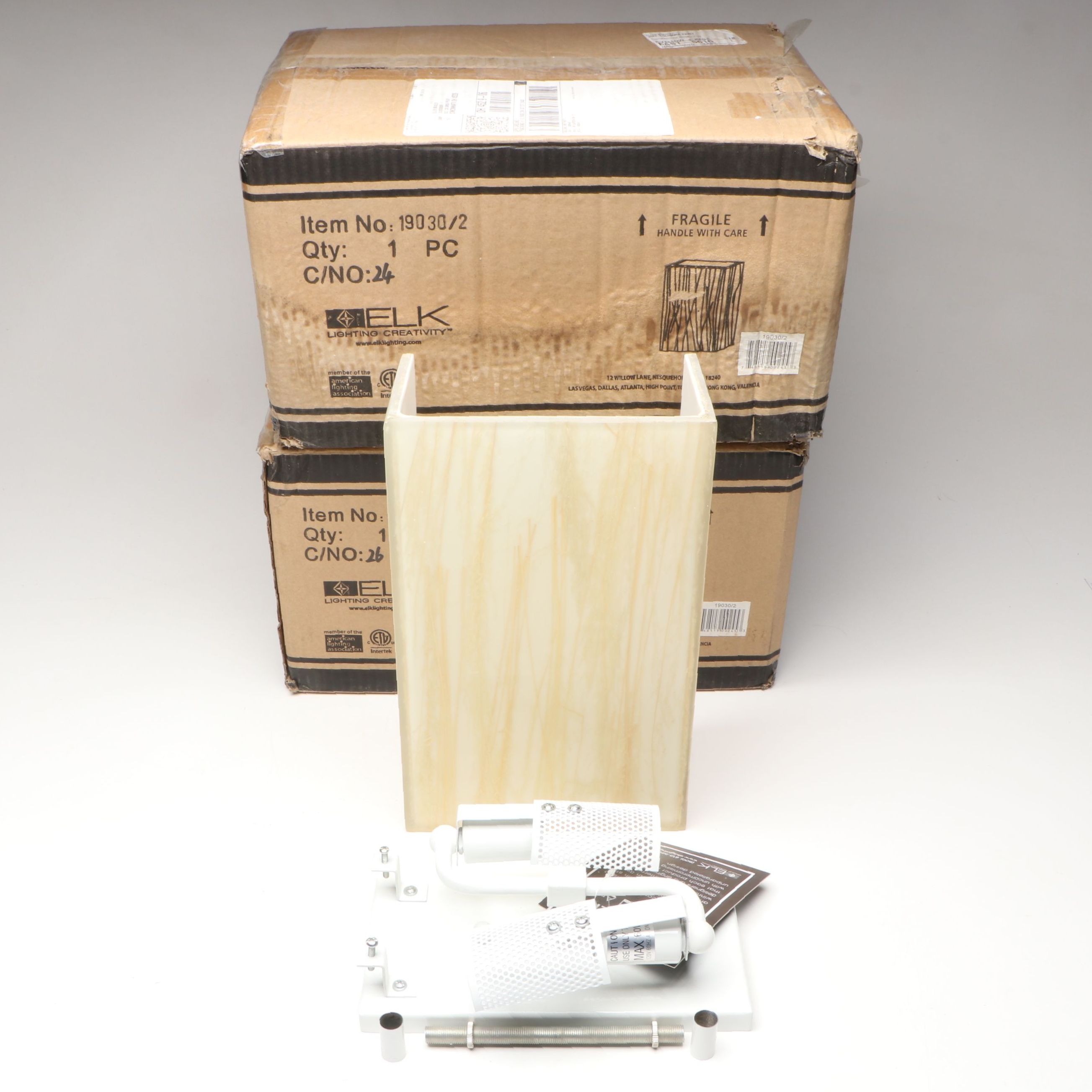 Pair of Elk Lighting Contemporary Pattern Wall Sconces