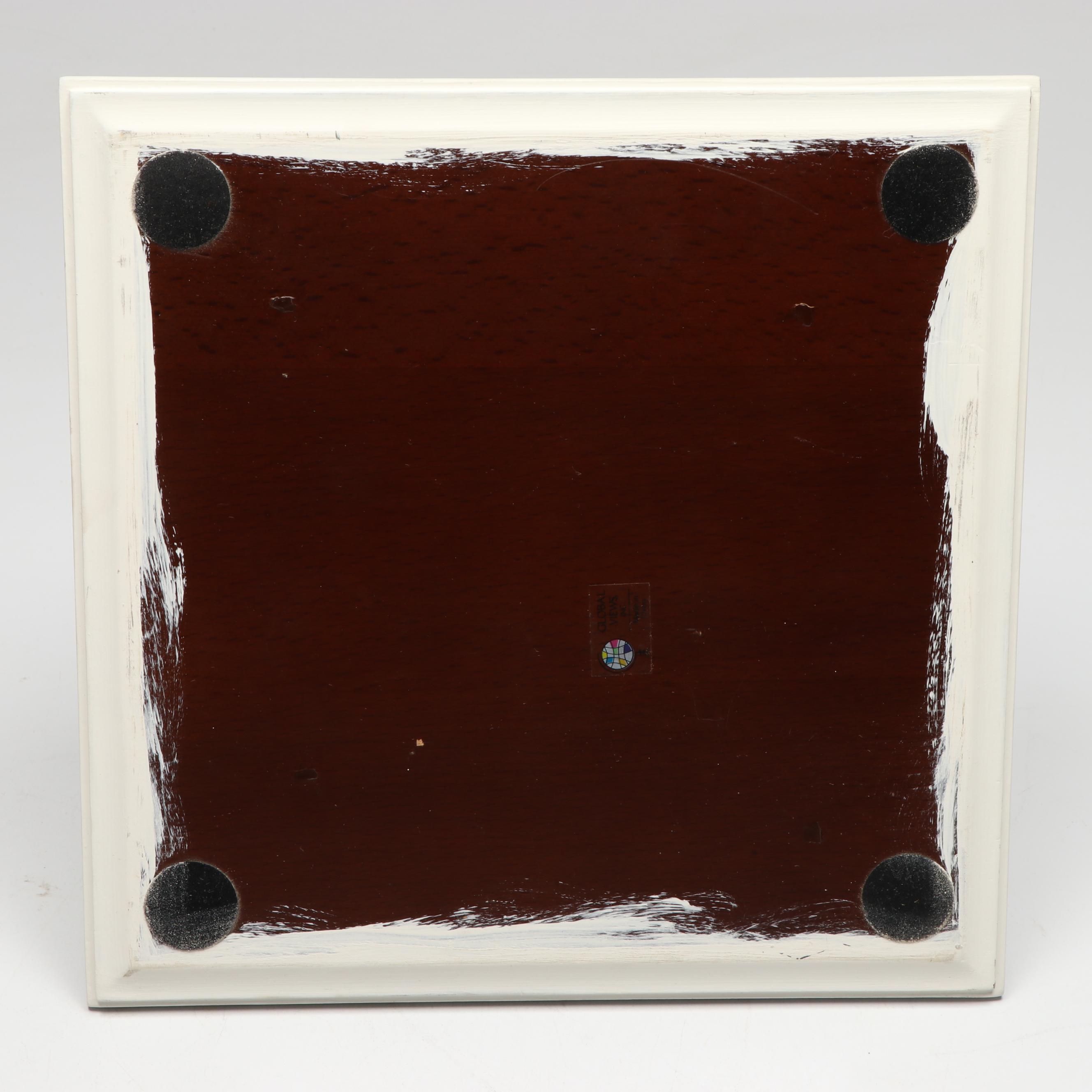 Glass Orbs with Wood Stands