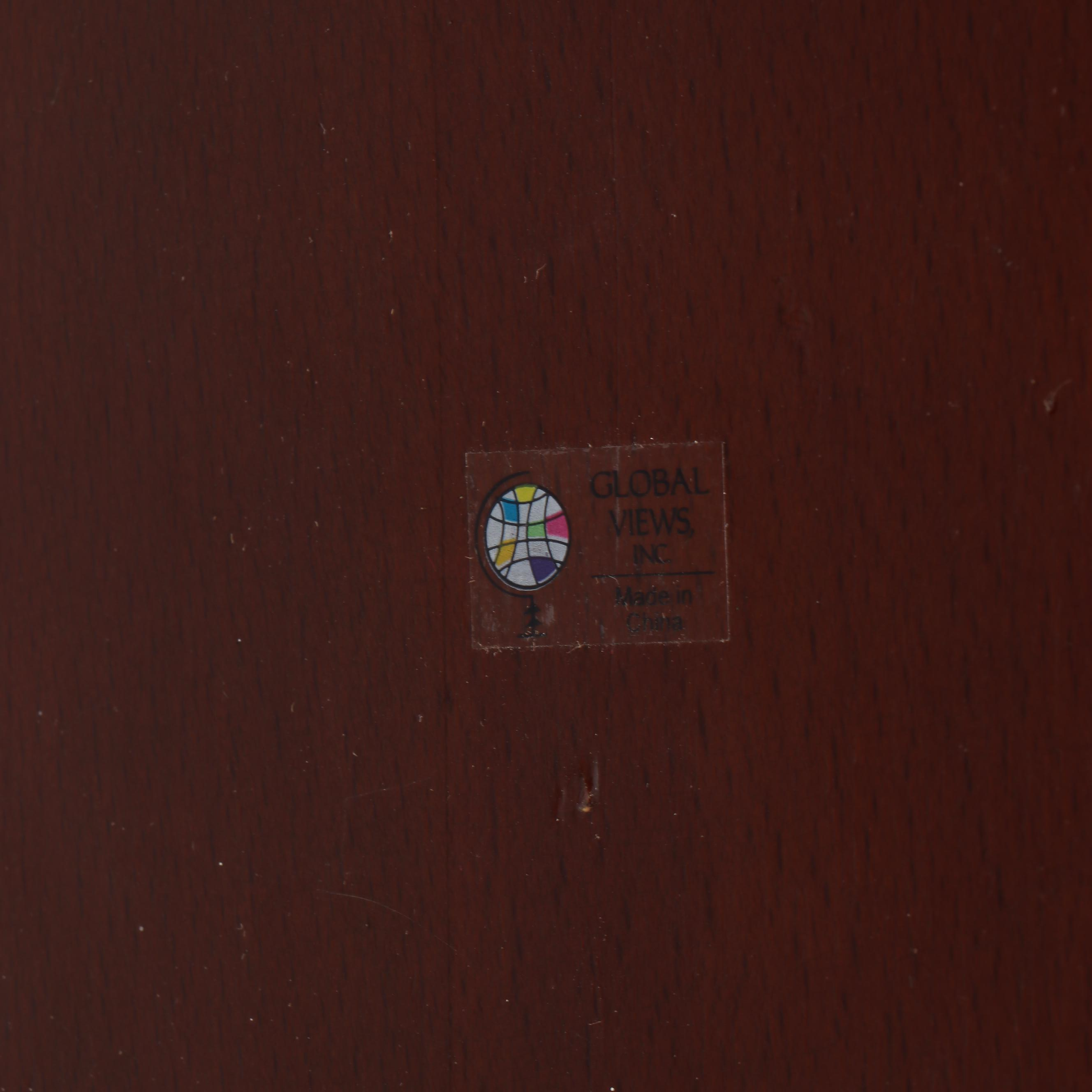 Glass Orbs with Wood Stands