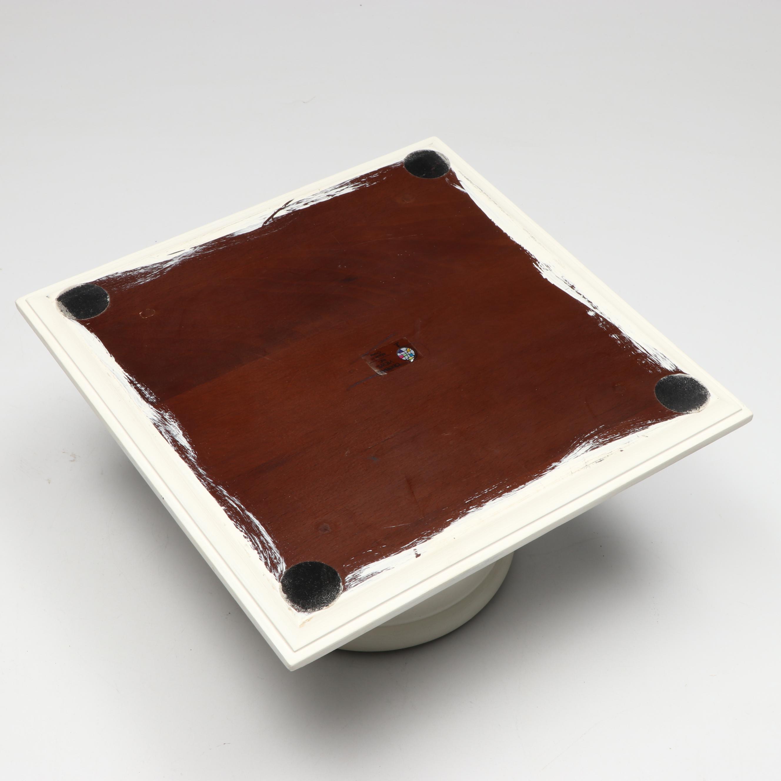 Glass Orbs with Wood Stands