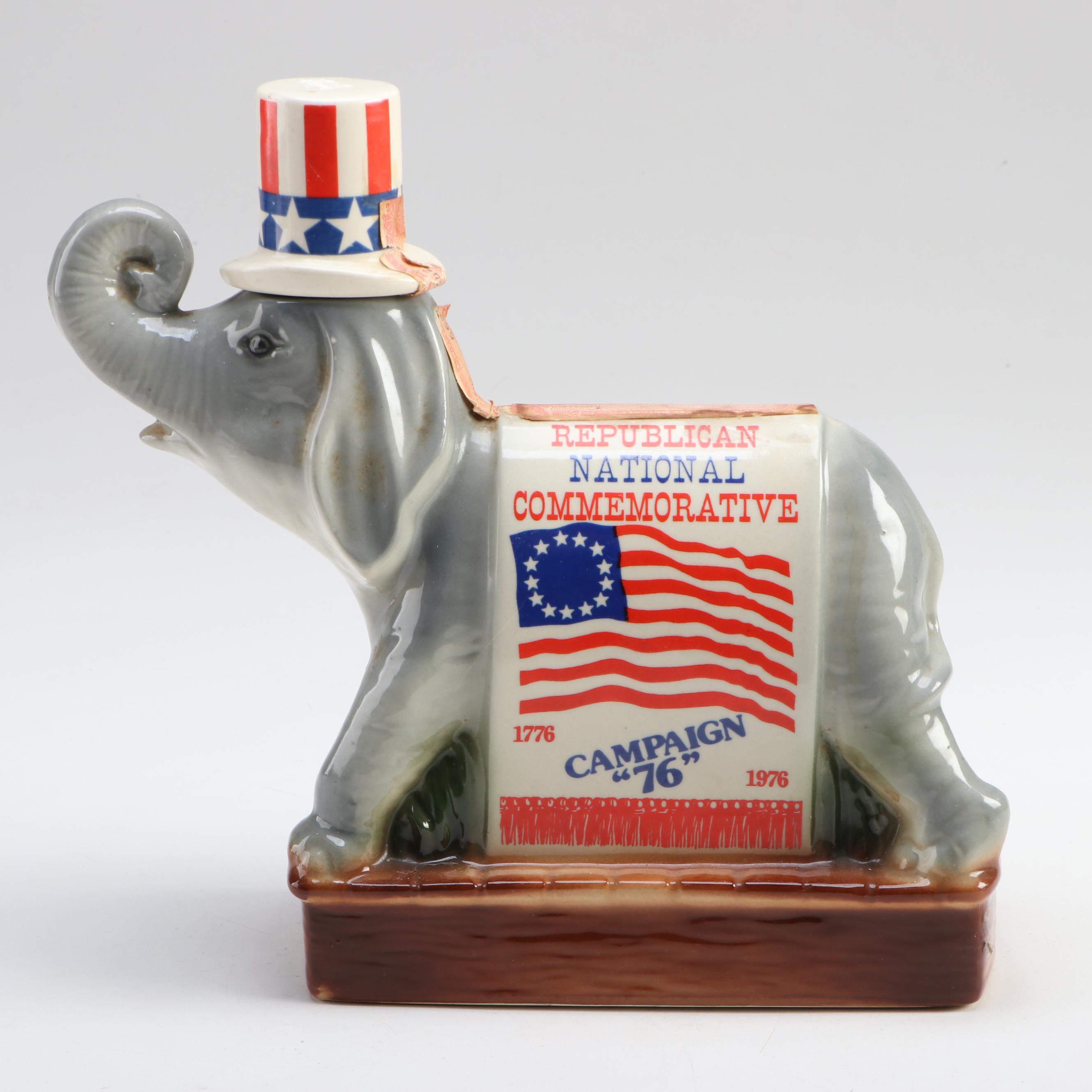 Ezra Brooks 1976 Republican National Convention Commemorative Decanter