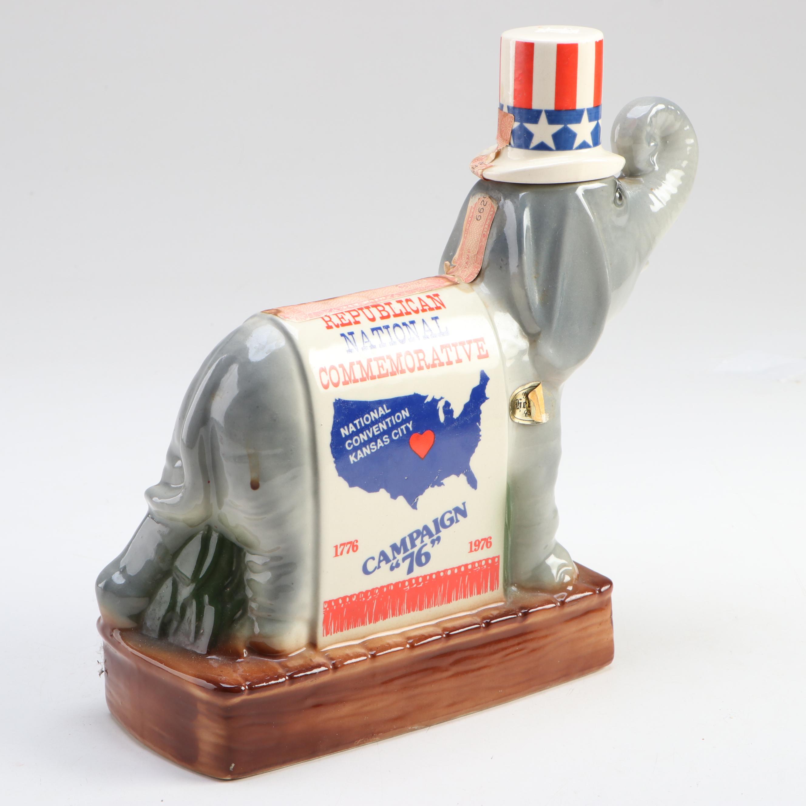 Ezra Brooks 1976 Republican National Convention Commemorative Decanter