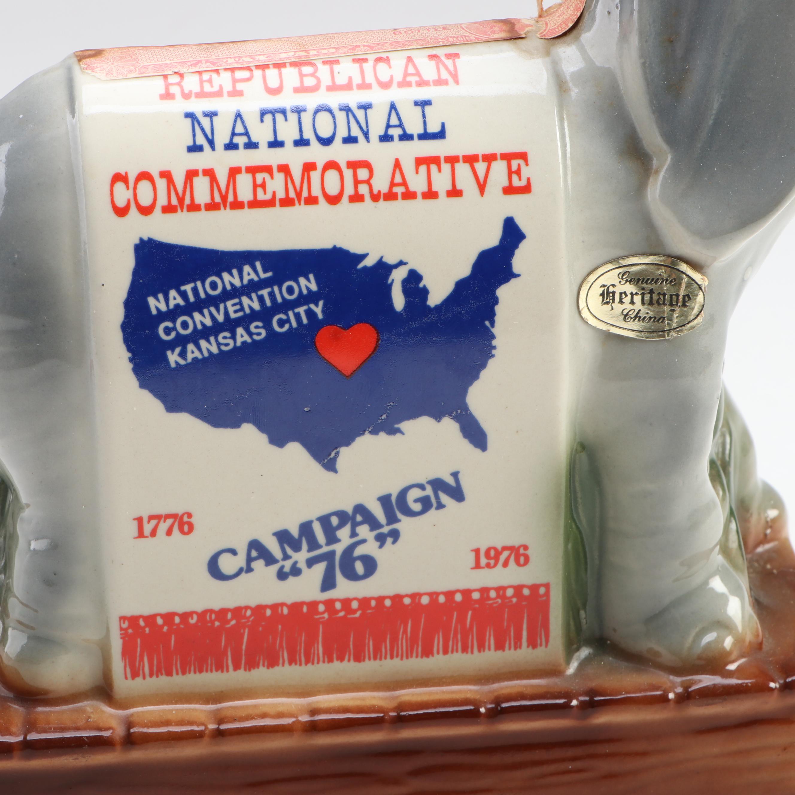 Ezra Brooks 1976 Republican National Convention Commemorative Decanter