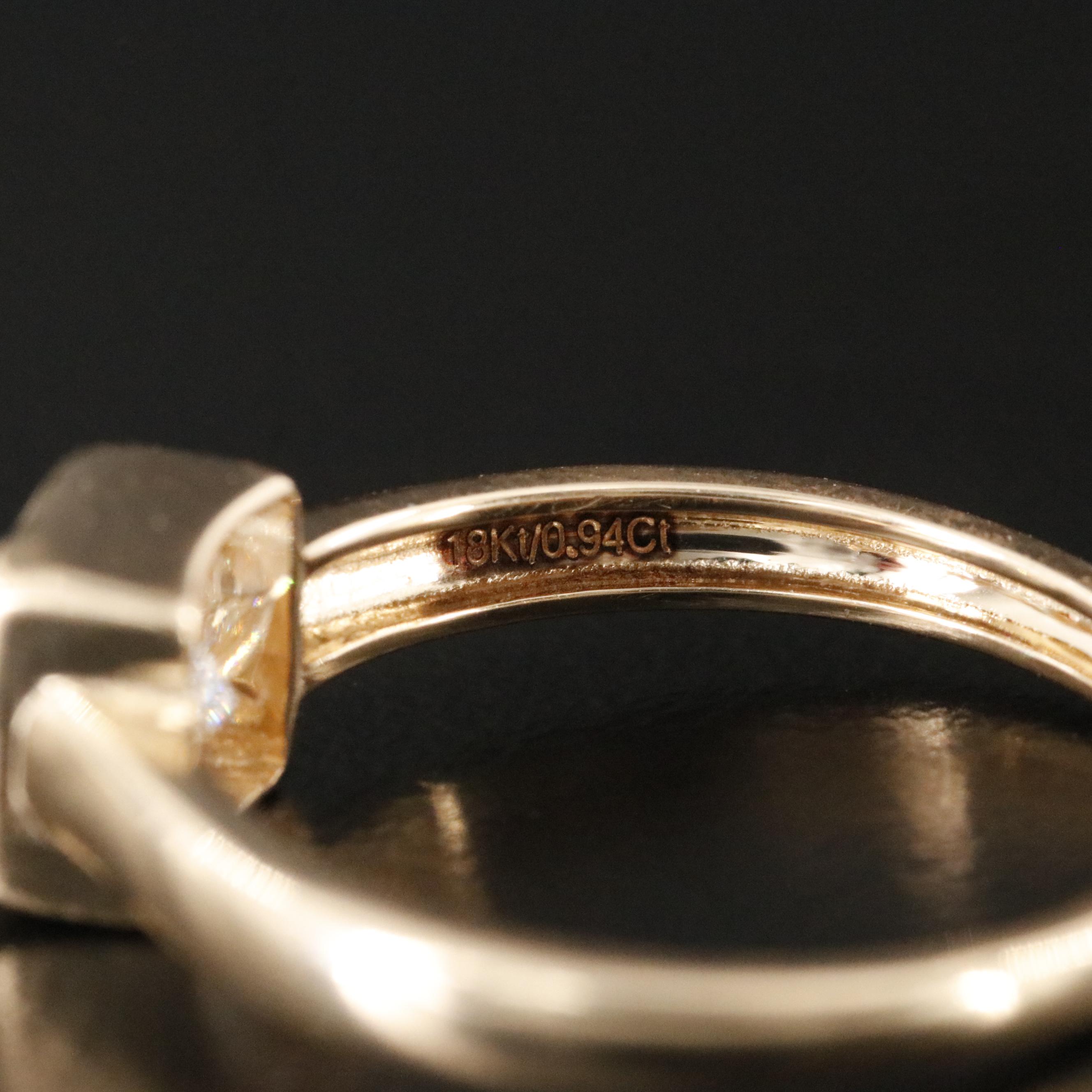 18K 0.94 CT Internally Flawless Diamond Solitaire Ring with GIA Dossier